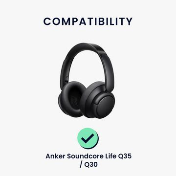 kwmobile 2x Ohr Polster für Anker Soundcore Life Q35 / Q30 Ohrpolster (Ohrpolster Kopfhörer - Kunstleder Polster für Over Ear Headphones)