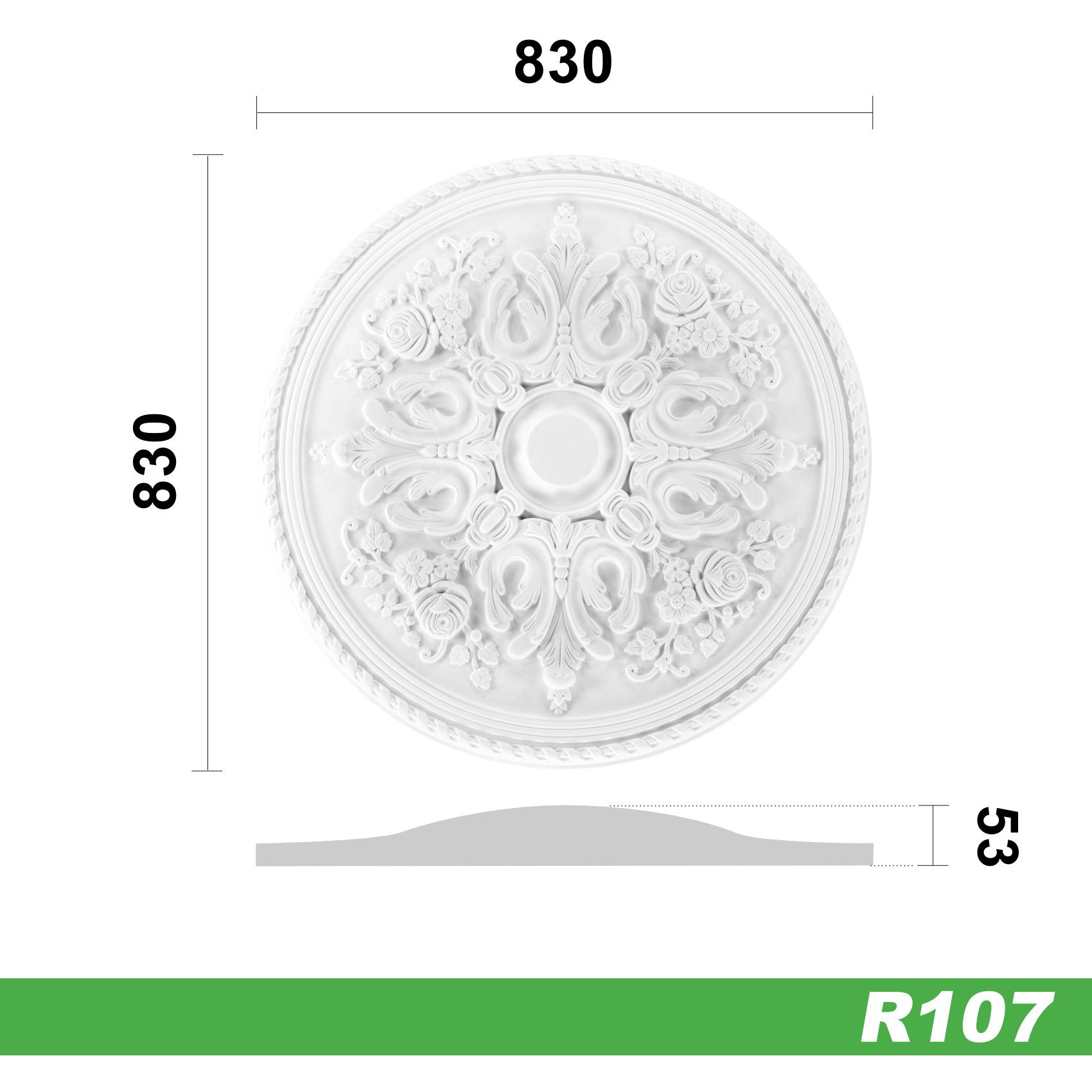 Grand Decor Wanddekoobjekt R107 (Stuckrosette aus günstig online kaufen