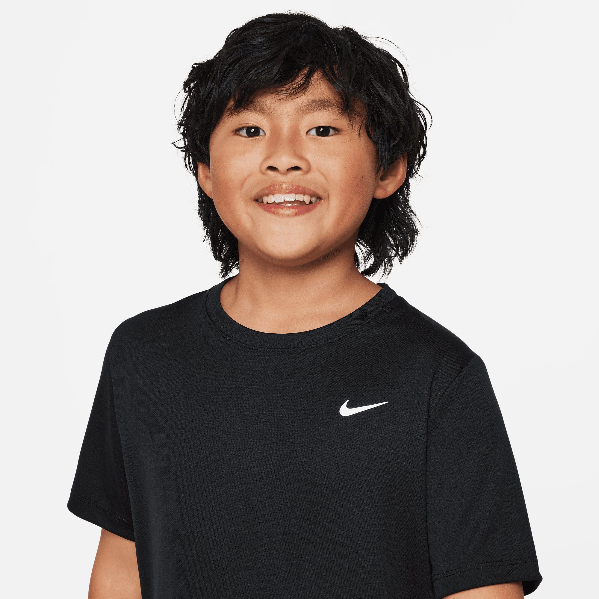 Nike Trainingsshirt MILER SILV DRI-FIT BLACK/REFLECTIVE KIDS' (BOYS) BIG TRAINING SHORT-SLEEVE TOP