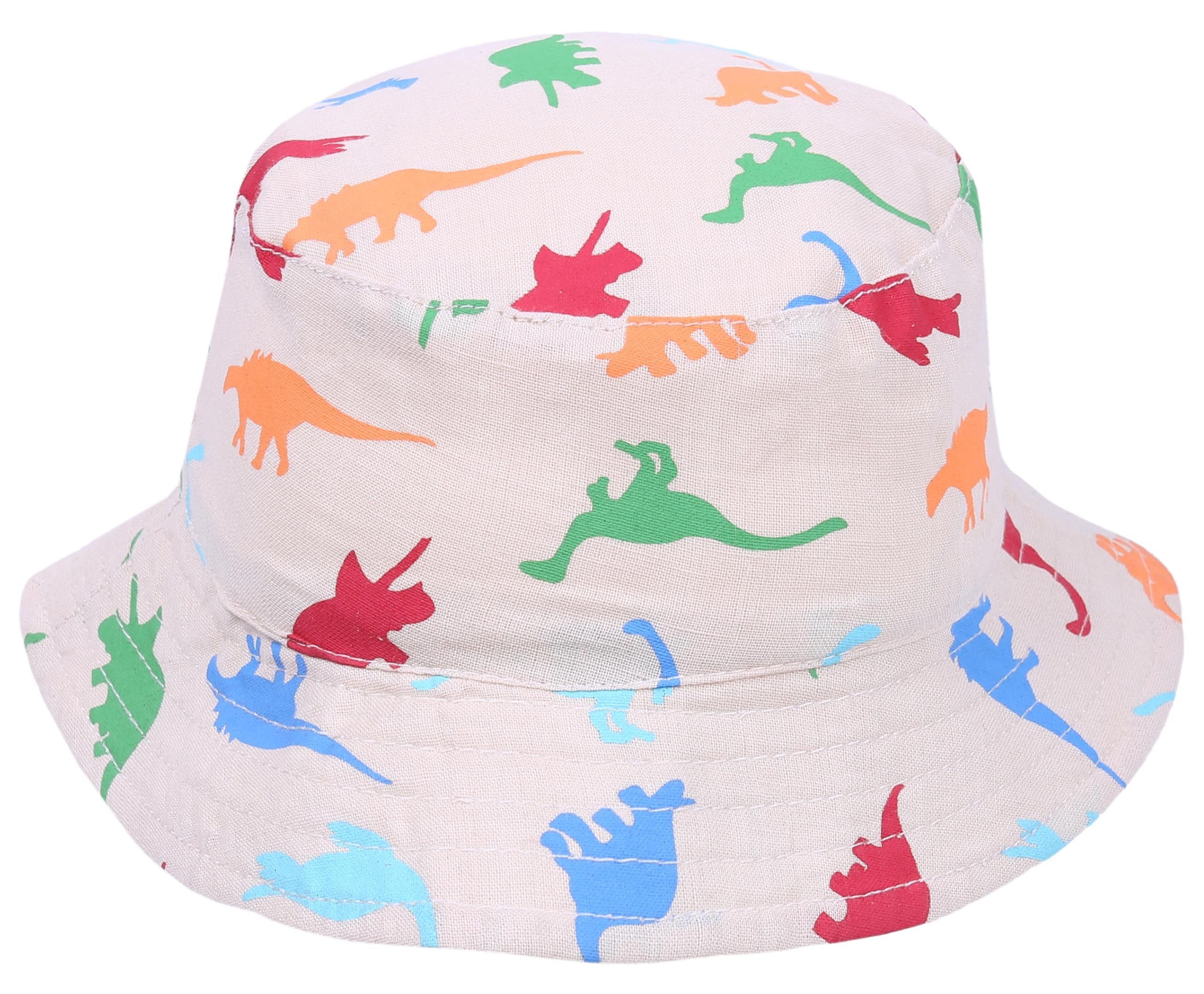 Sarcia.eu Sonnenhut Beige Hut für Jungen mit Dinos gemustert 6-12 Monate