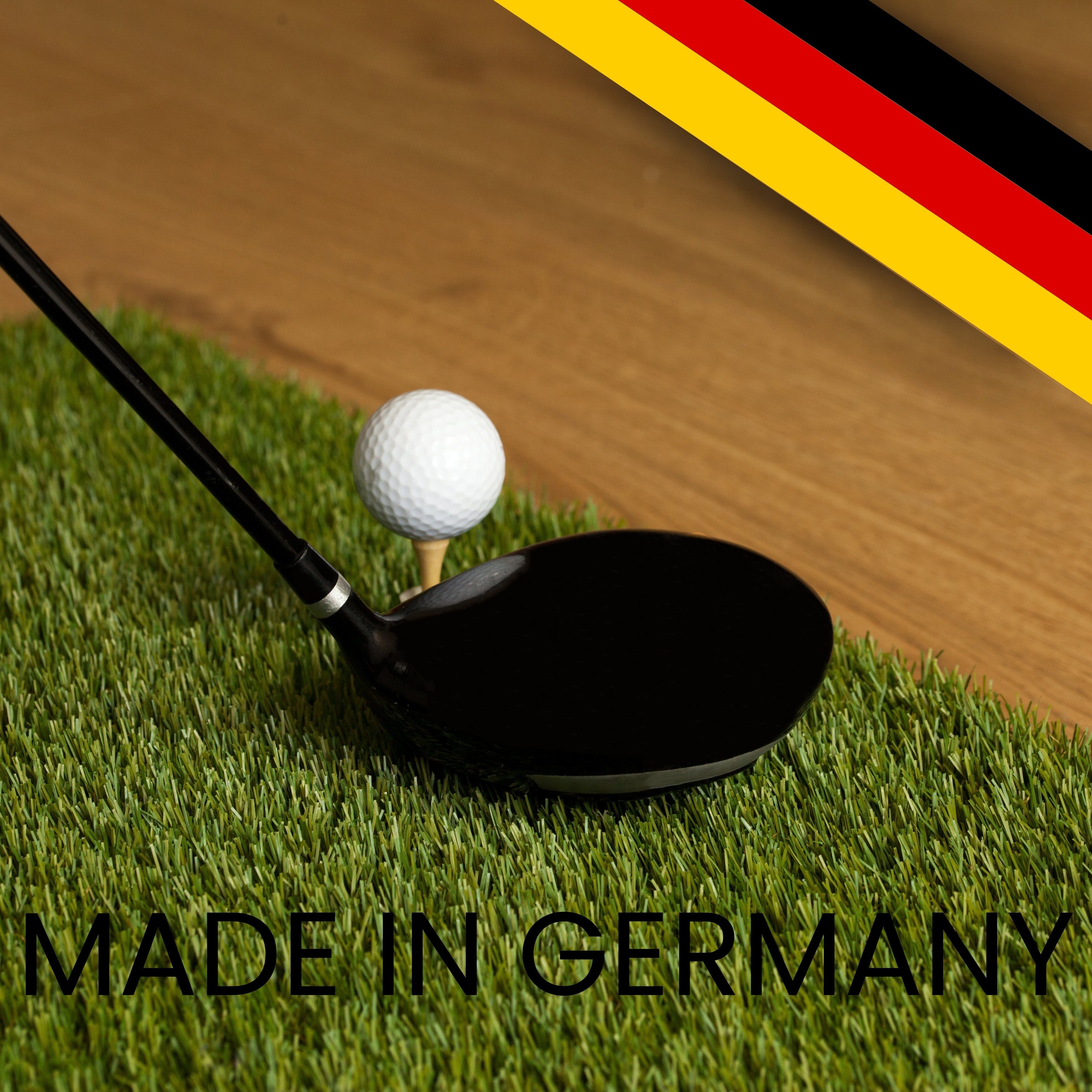 AMF Life Golf-Abschlagmatte Schlagunterlage (naturel, 85 x 65 x 4cm (Höhe inklusive. Filzboden), inkl. Tee + Teehalter verstellbar, Indoor Outdoor, tragbar, zusammenrollen, chippen, driven), Präzisionsabschlagmatte, strapazierfähig, flexibel, Golfschwung