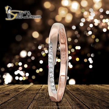 GoldDream Goldring GoldDream Gold Ring Gr.60 Swing (Fingerring), Damen Ring Swing aus 333 Rosegold - 8 Karat, Farbe: rosé, weiß