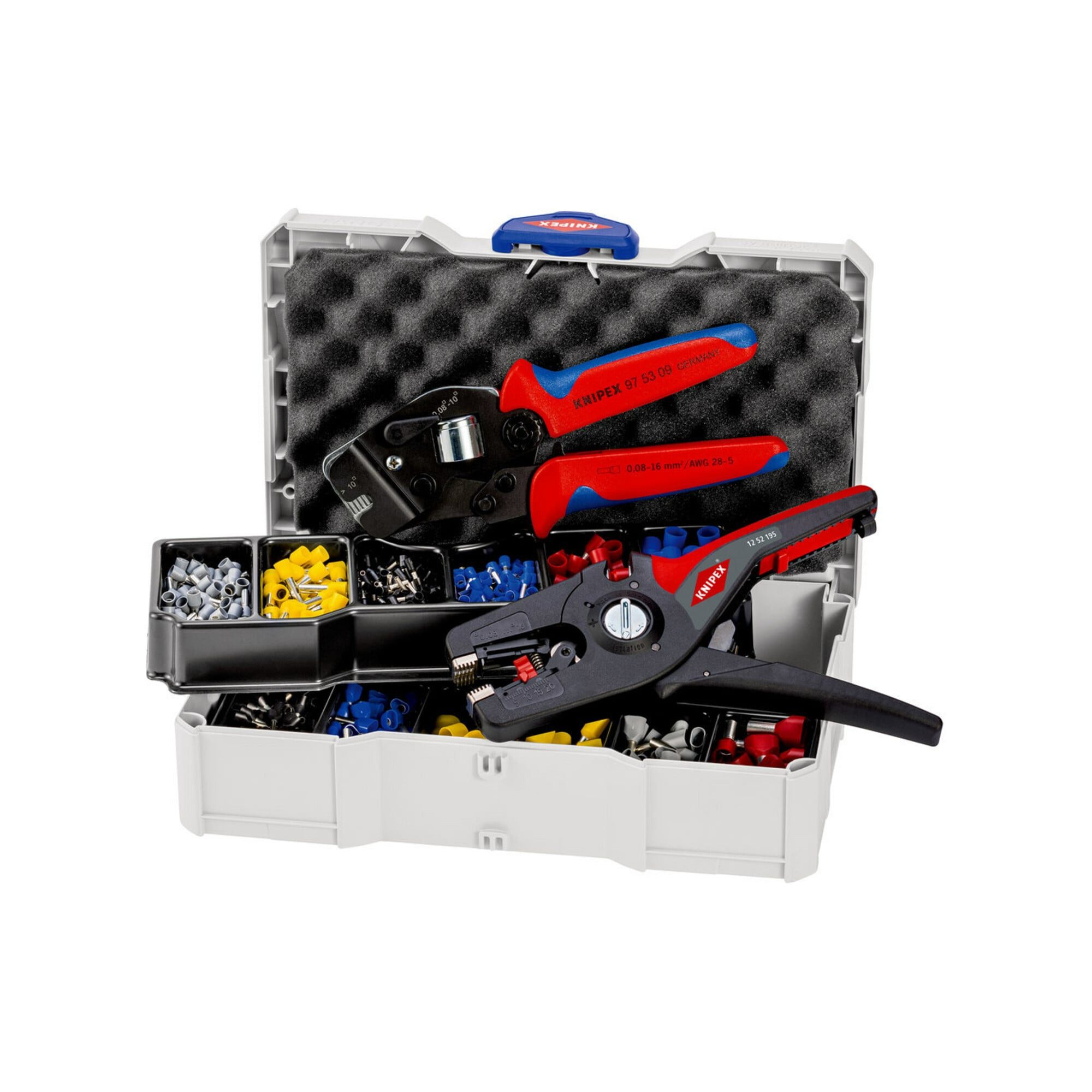 Knipex Crimpzange KNIPEX 97 90 15 Crimp-Sortiment für Aderendhülsen 13-teilig 265 mm