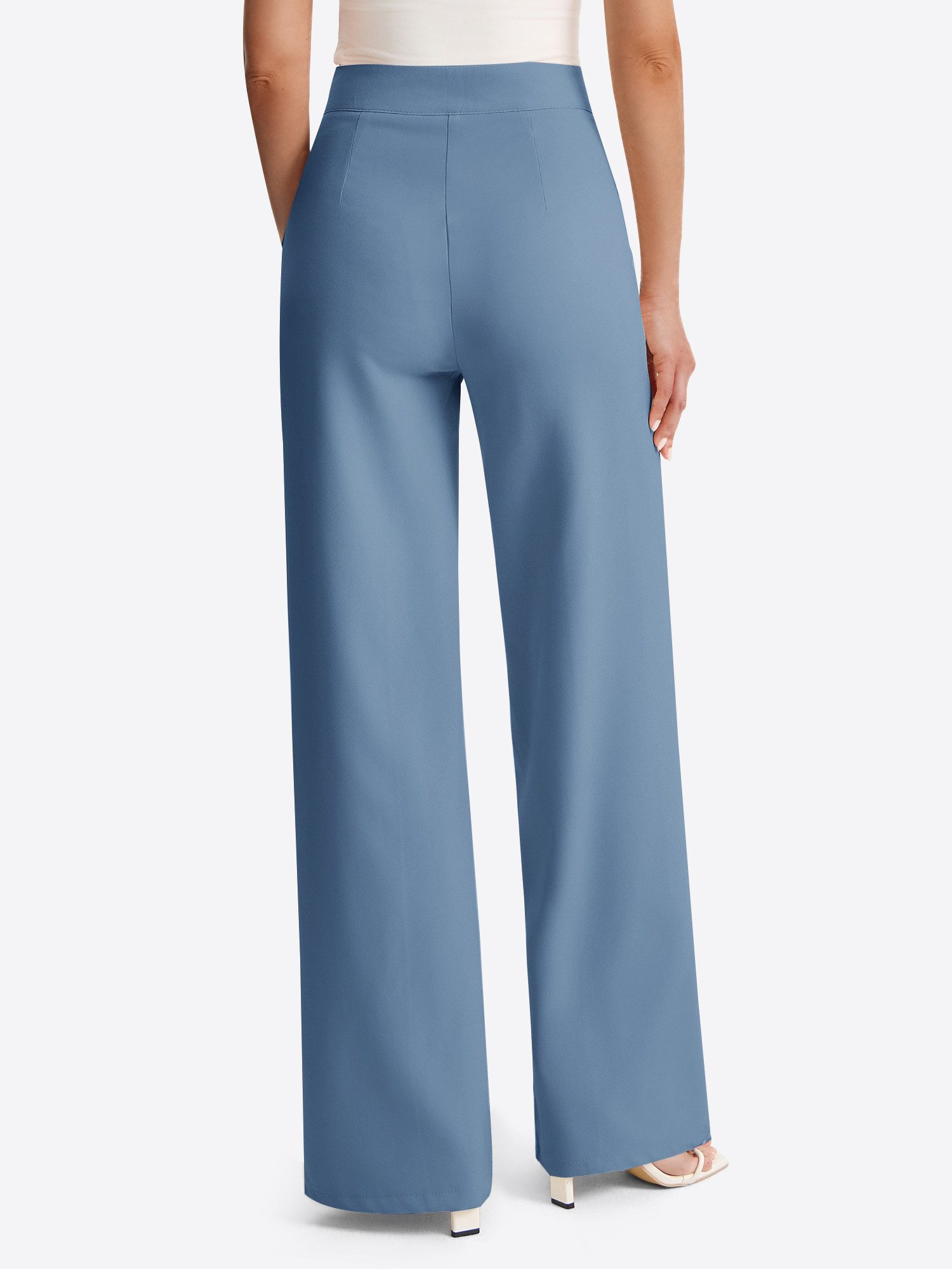 Imily Bela Palazzohose Damen Palazzohose mit Knopfverzierungen und hoher Taille (Packung, 1-tlg., 1per-Pack) mit Knöpfen