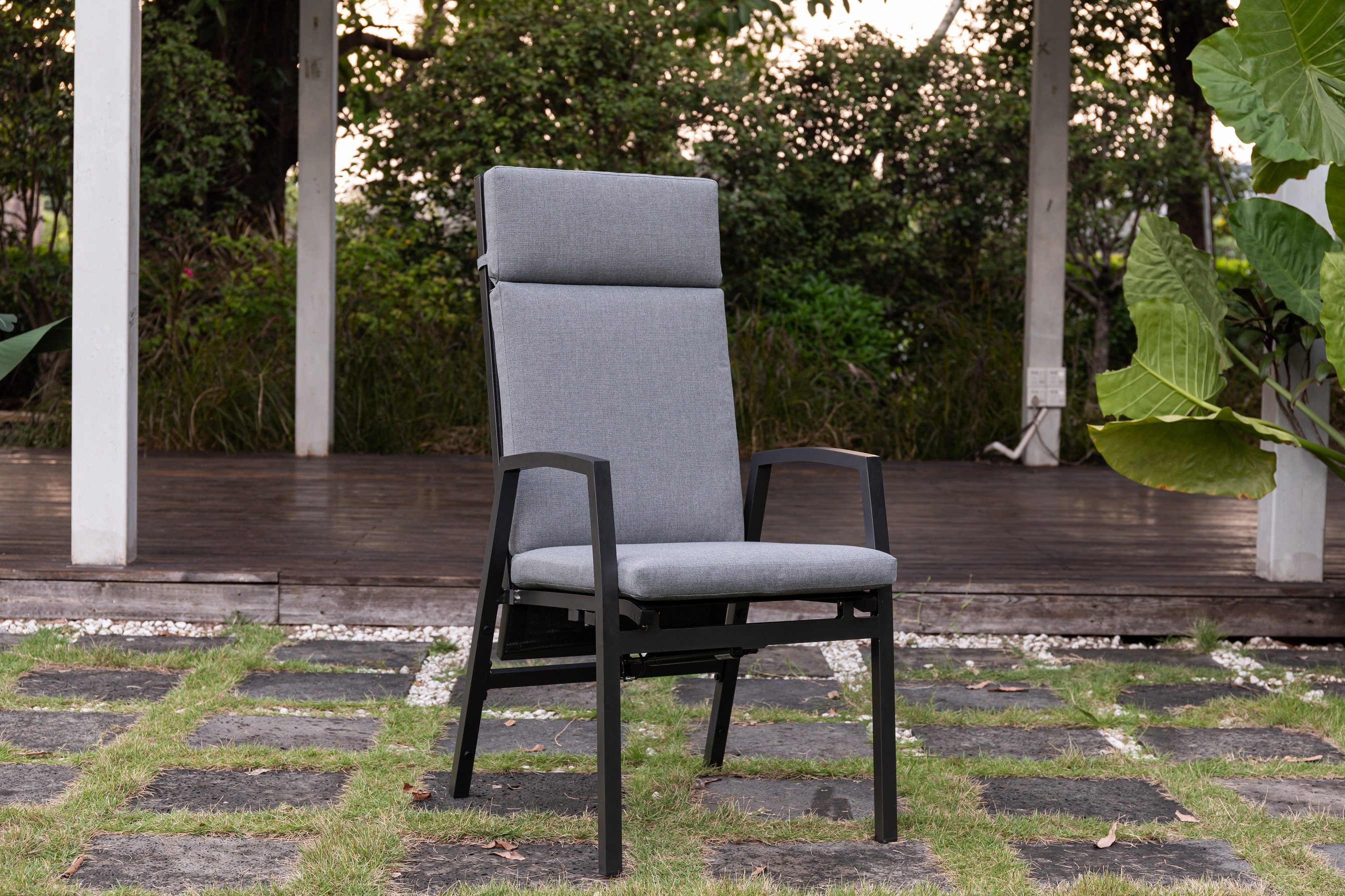 Gardissimo Gartenstuhl 6 er Set Vigo Lounge Stuhl Dining Alu Move Stapelstuhl (Spar-Set, 6 St), verstellbare Rückenlehne / wetterfest / stapelbar – Bild 2 von 5