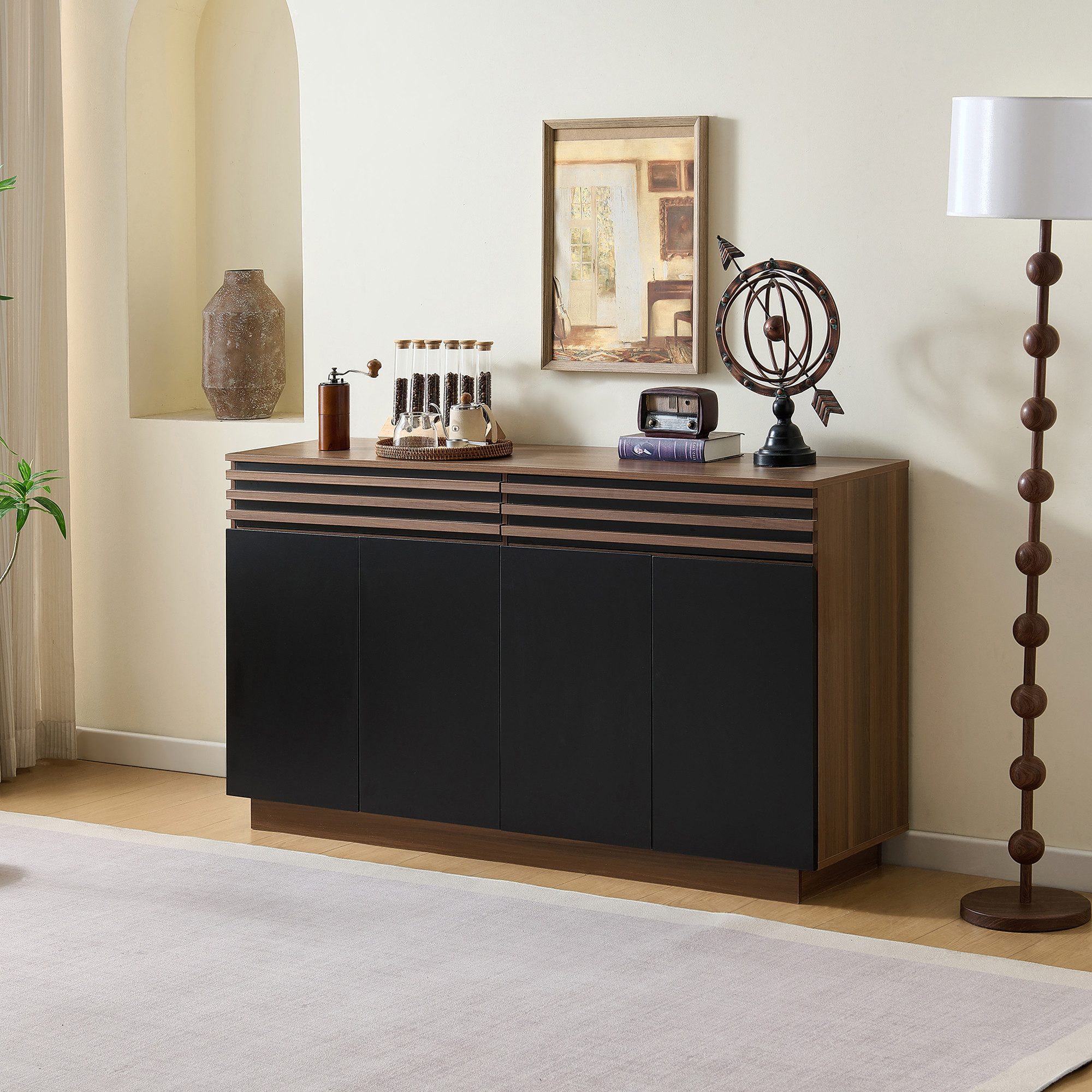 HAUSS SPOLE Sideboard mit 2 Schubladen,Aufbewahrungsschrank Beistellschrank günstig online kaufen