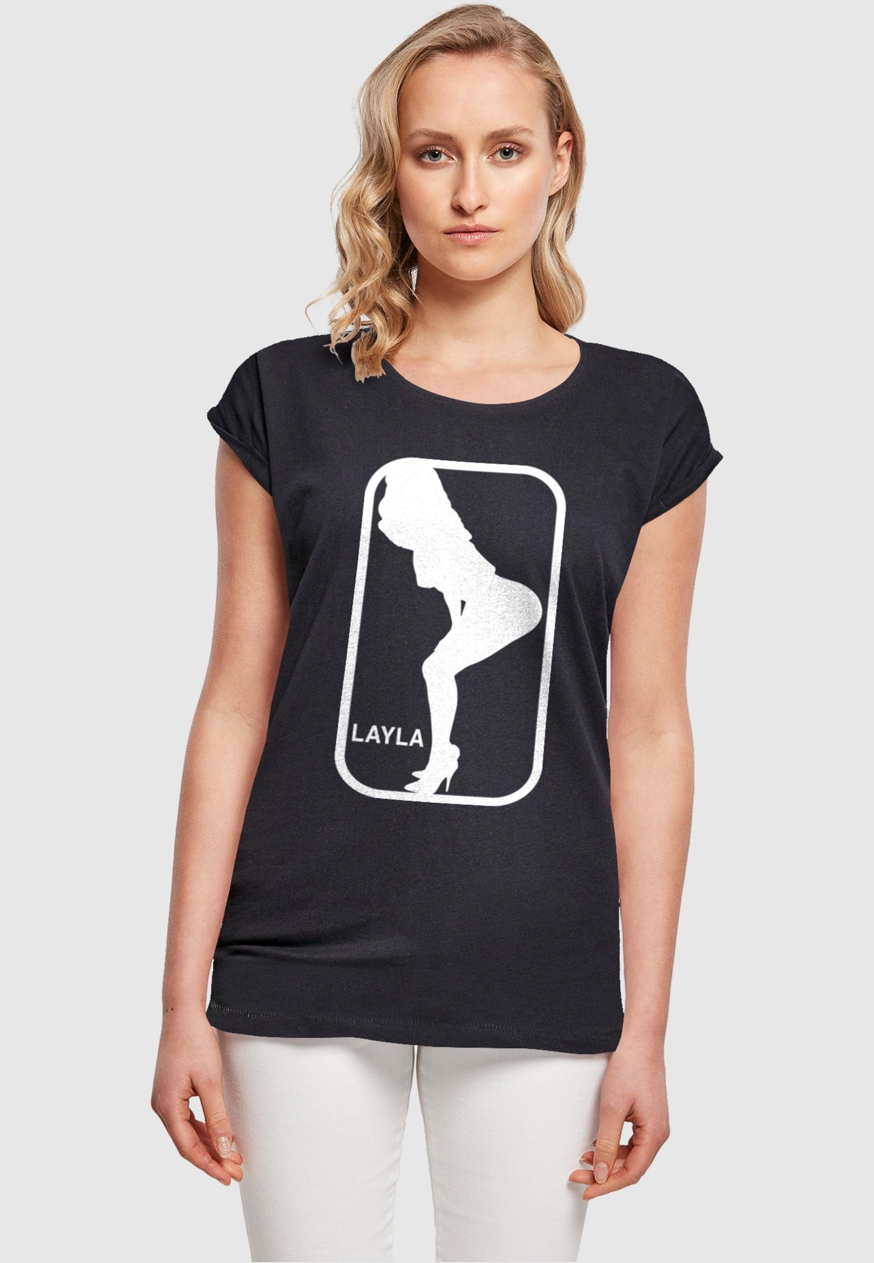 T-Shirt Dance (1-tlg) Damen navy Merchcode Layla Ladies T-Shirt X