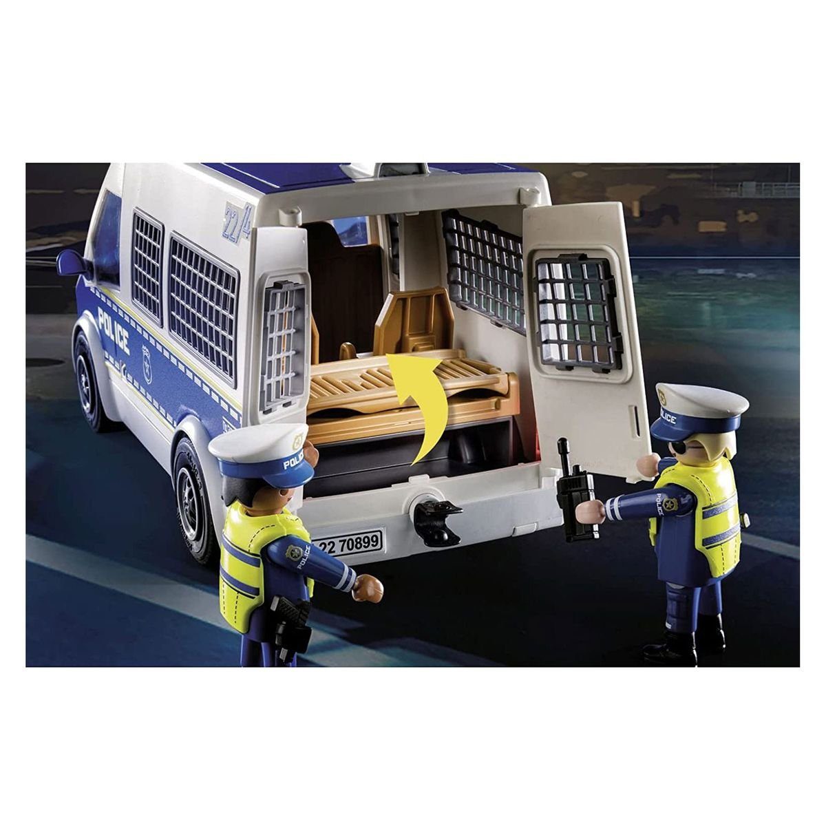 - City Polizei-Mannschaftswagen Sound Playmobil® Licht mit Spielwelt - Action und PLAYMOBIL® 70899