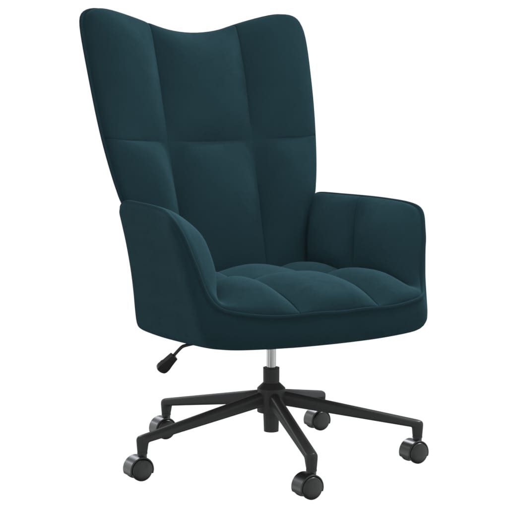 vidaXL Sessel Drehsessel Drehstuhl Relaxsessel Sessel Bürostuhl Blau Samt