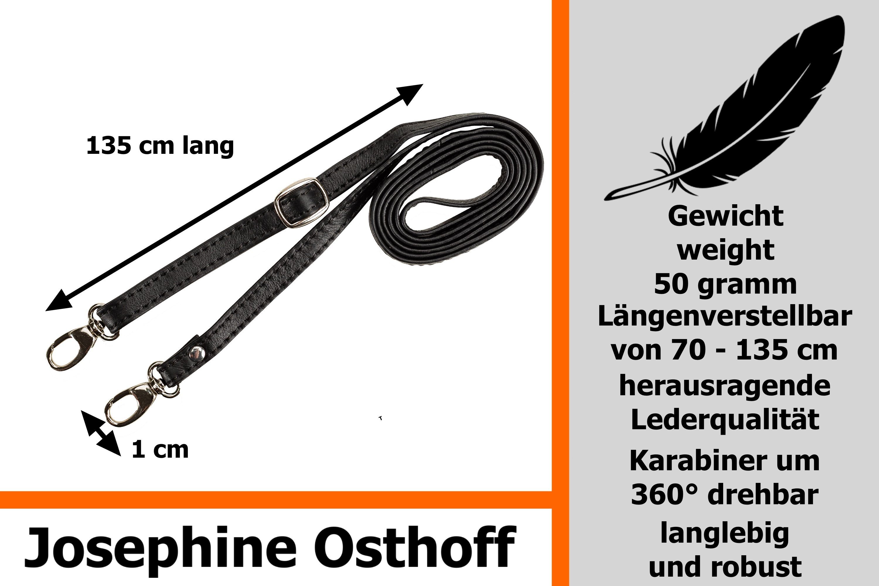 Osthoff Josephine schwarz/silber Schulterriemen 1 cm Schulterriemen