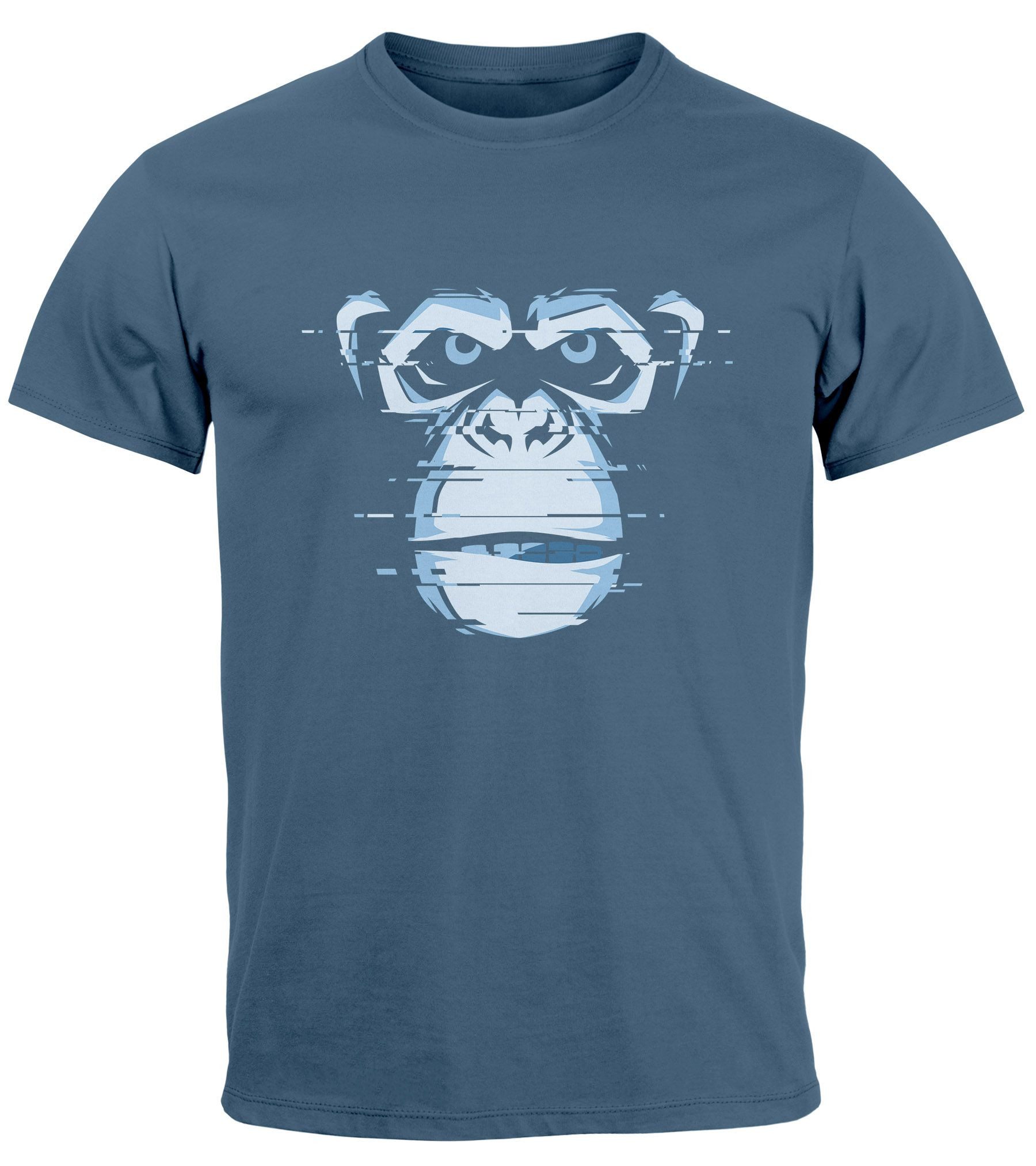 Neverless Print-Shirt Herren T-Shirt Brustprint Affe günstig online kaufen