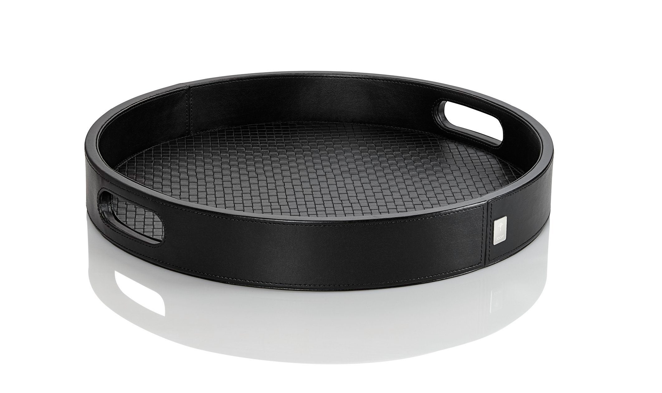 JOOP! Tablett Homeline Tablett rund, Kunstlederoptik