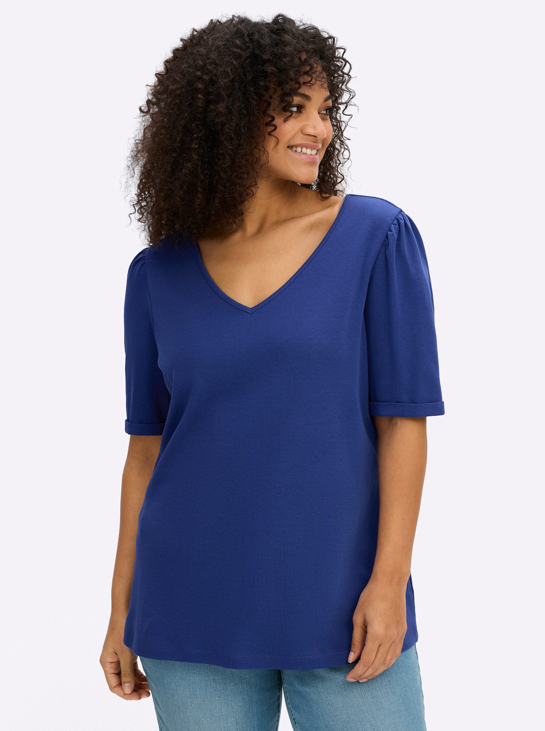 Sheego T-Shirt Halbarmshirt Kurzarm