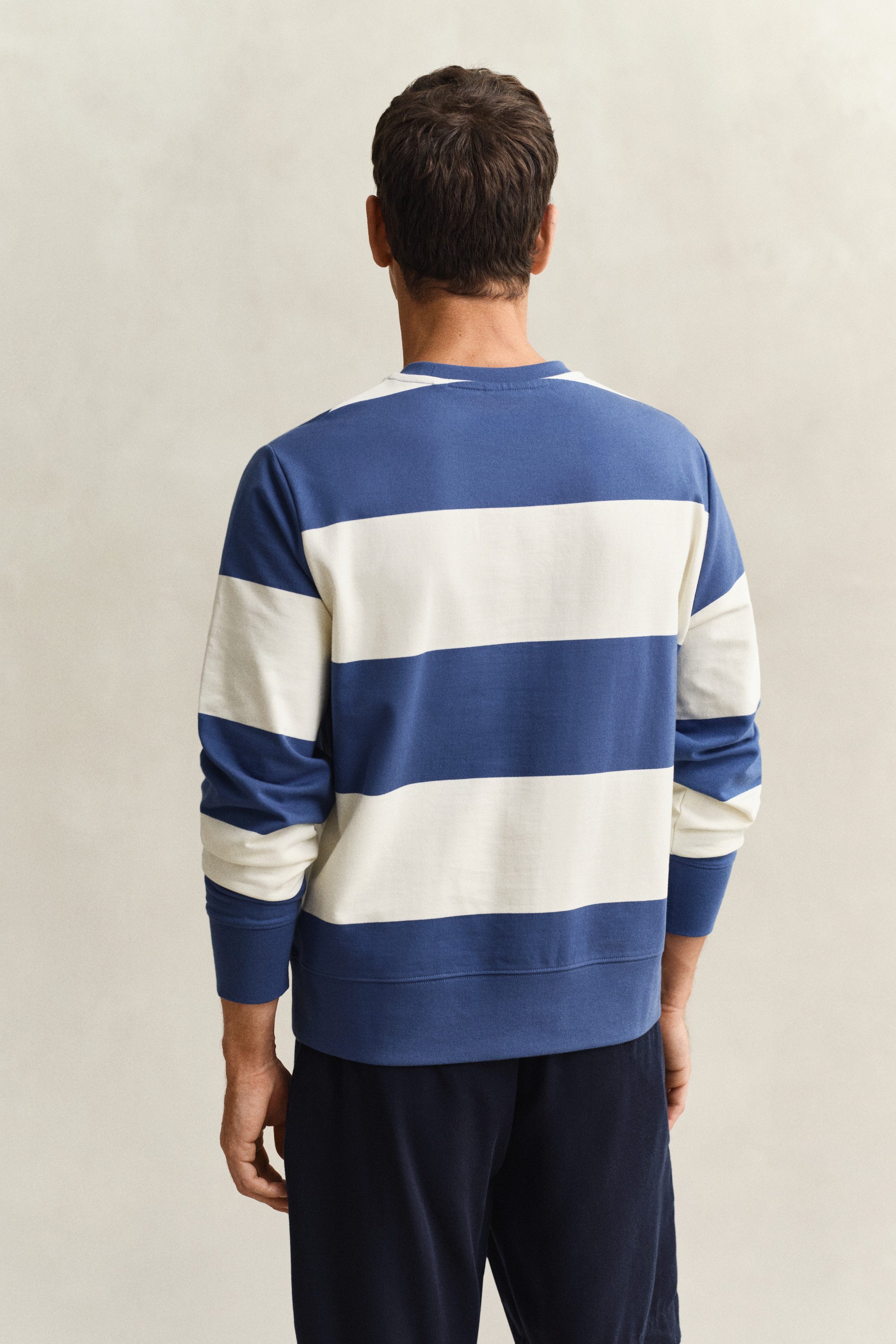 Gant Sweatshirt STRIPED C-NECK mit Rundhals und Logostickerei günstig online kaufen