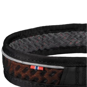 Non-stop dogwear Hunde-Halsband ROCK Collar 3.0. orange, HexiVent, Hypalon-Verstärkung, Aluminum D-Ring, Nylongurtband, Funktionelles Hundehalsband mit Zugstopp-Funktion