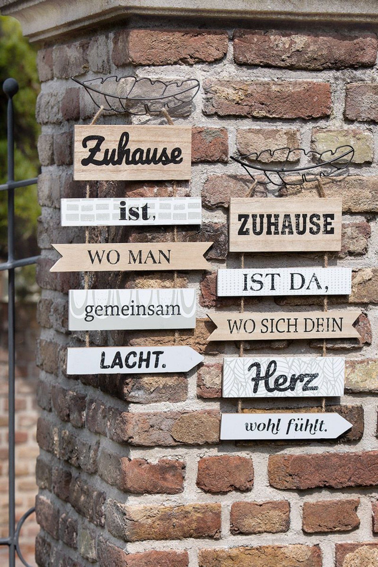 GILDE Wandbild, Garten, Landhaus Garten Holzplankenschild Modell GEMEINSAM LACHEN Ma