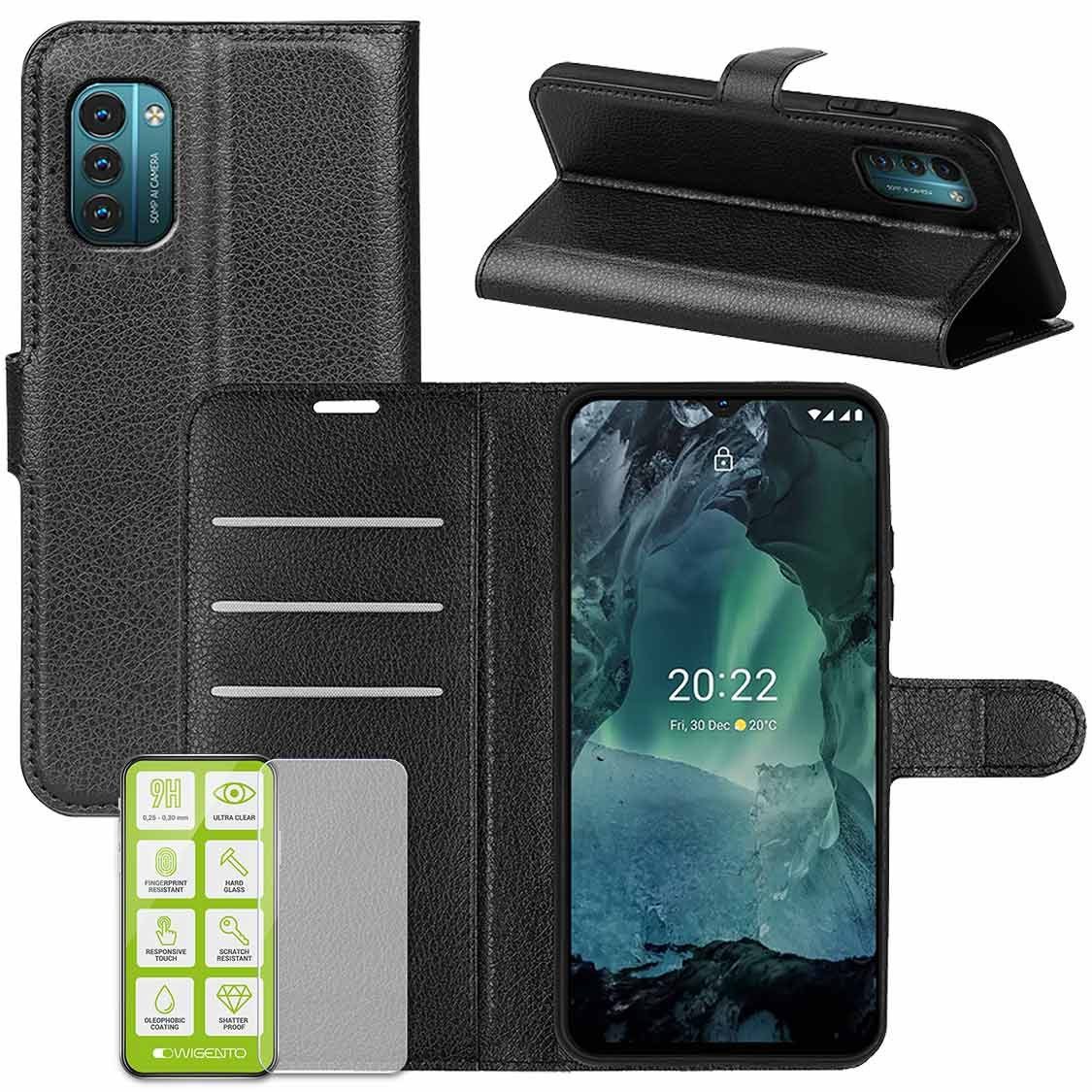 Wigento Handyhülle Für Nokia G21 / G11 Handy Tasche Wallet Premium Schutz Hülle Case Cover Etuis Neu Zubehör