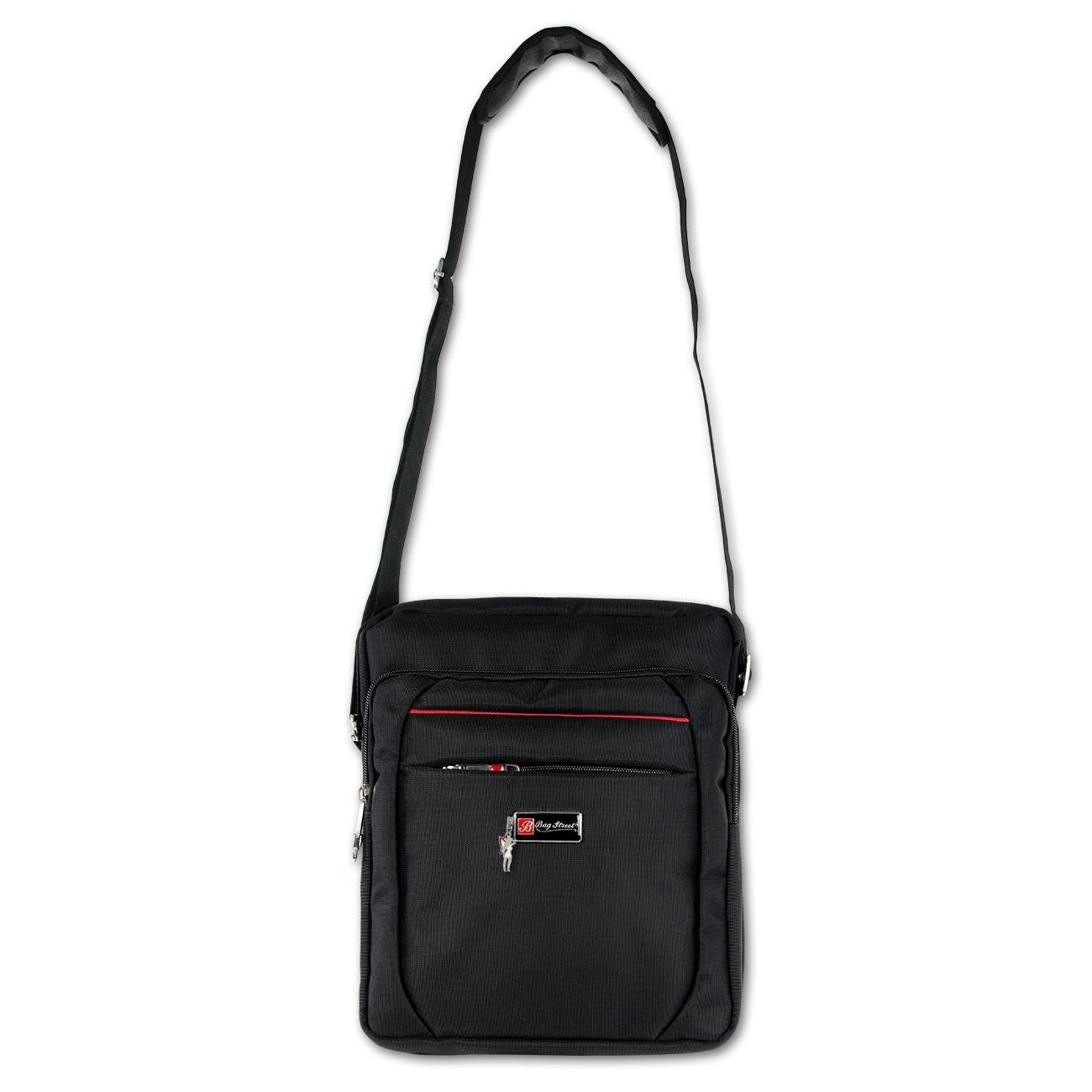 BAG STREET Umhängetasche Bag Street Damen Herren Umhängetasche (Umhängetasche), Herren, Damen, Jugend Umhängetasche Polyester, schwarz 22cm x ca. 27cm
