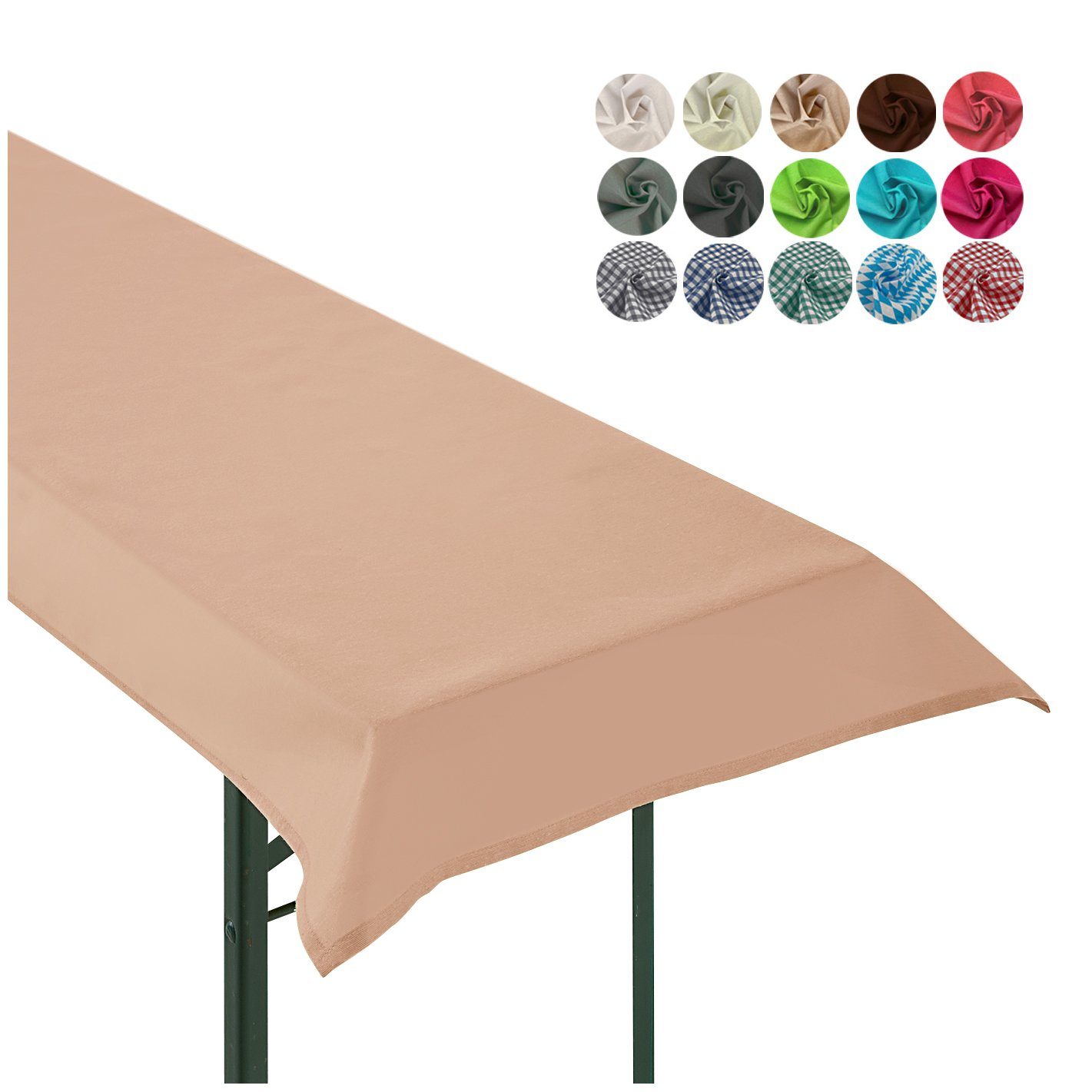 heimtexland Tischdecke Biertischdecke Garten Tischdeko Bierzeltgarnitur (Einzeln 1-tlg), rechteckig 90 x 240 cm