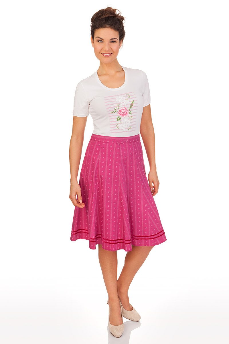 Hammerschmid Trachtenshirt Trachtenshirt Damen - ROSE - weiß