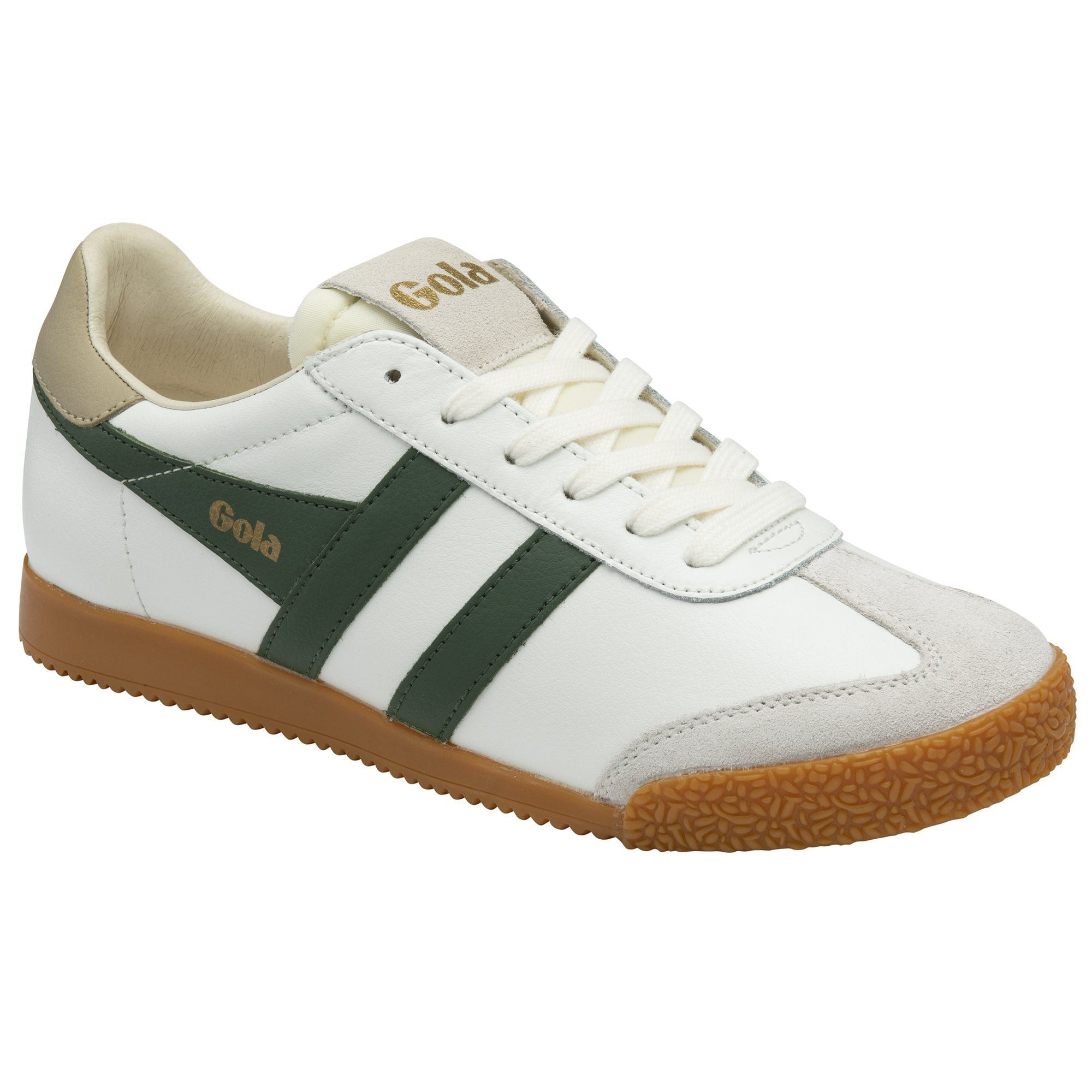 Gola Elan Leder 2025 weiss/grün/grau Damen Sneaker