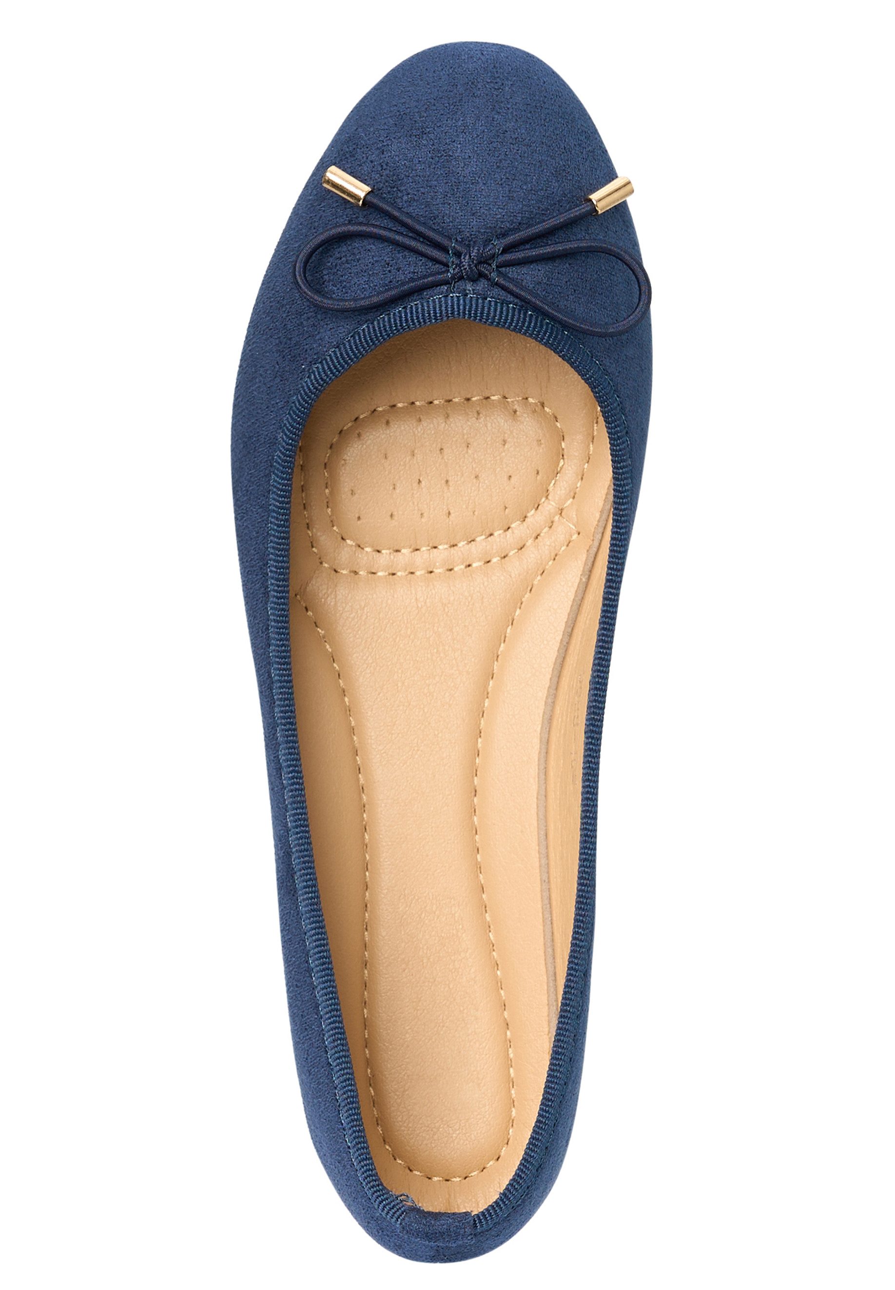 Day Vine Damen Ballerinas mit Schleife – flache Schlupfschuhe mit runder Spitze Ballerina – Bild 4 von 5