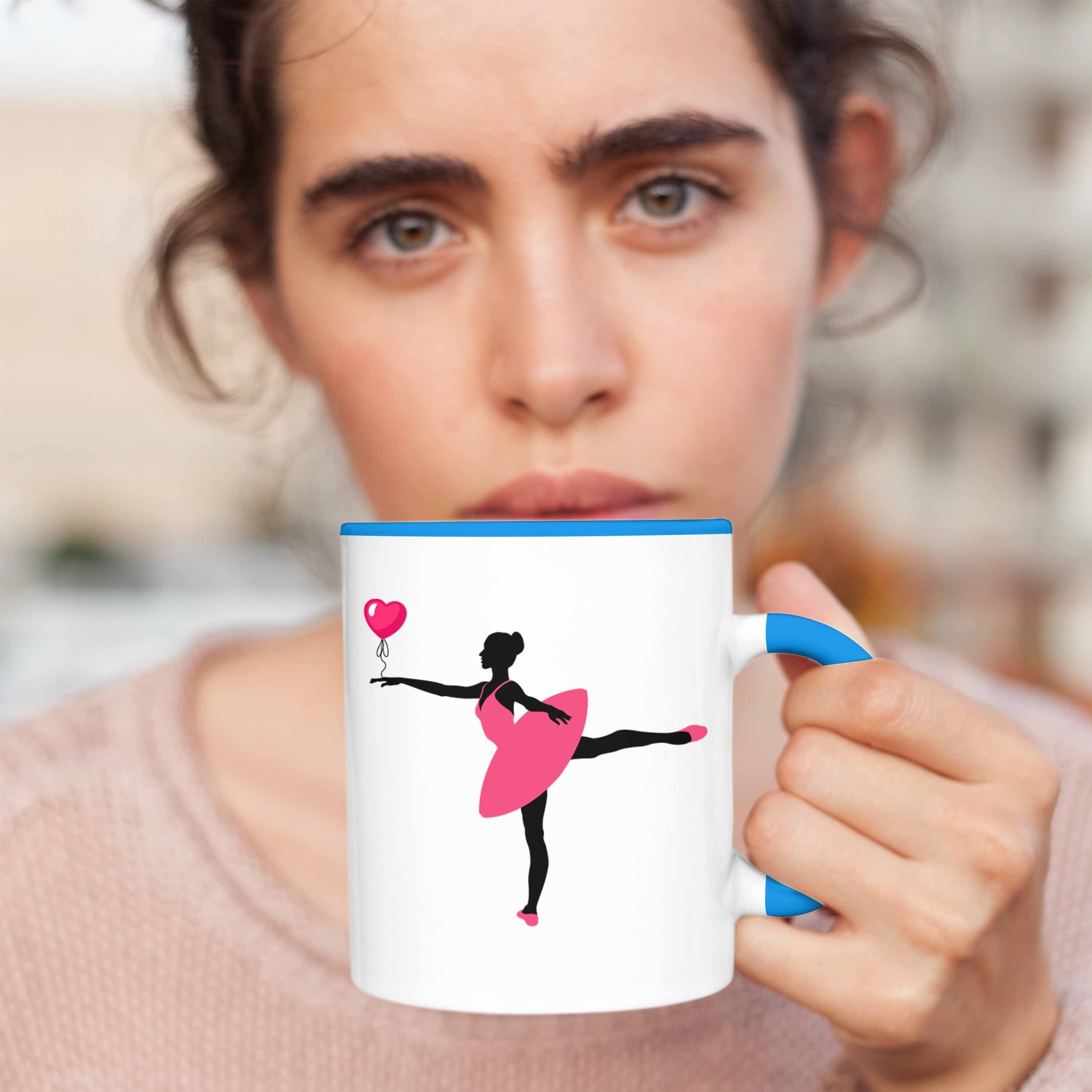 Balett Trendation - Ballett Mädchen Blau Tasse Geschenk Ballerina Frauen Trendation Lehrer Kaffeetasse Tasse Geschenkidee