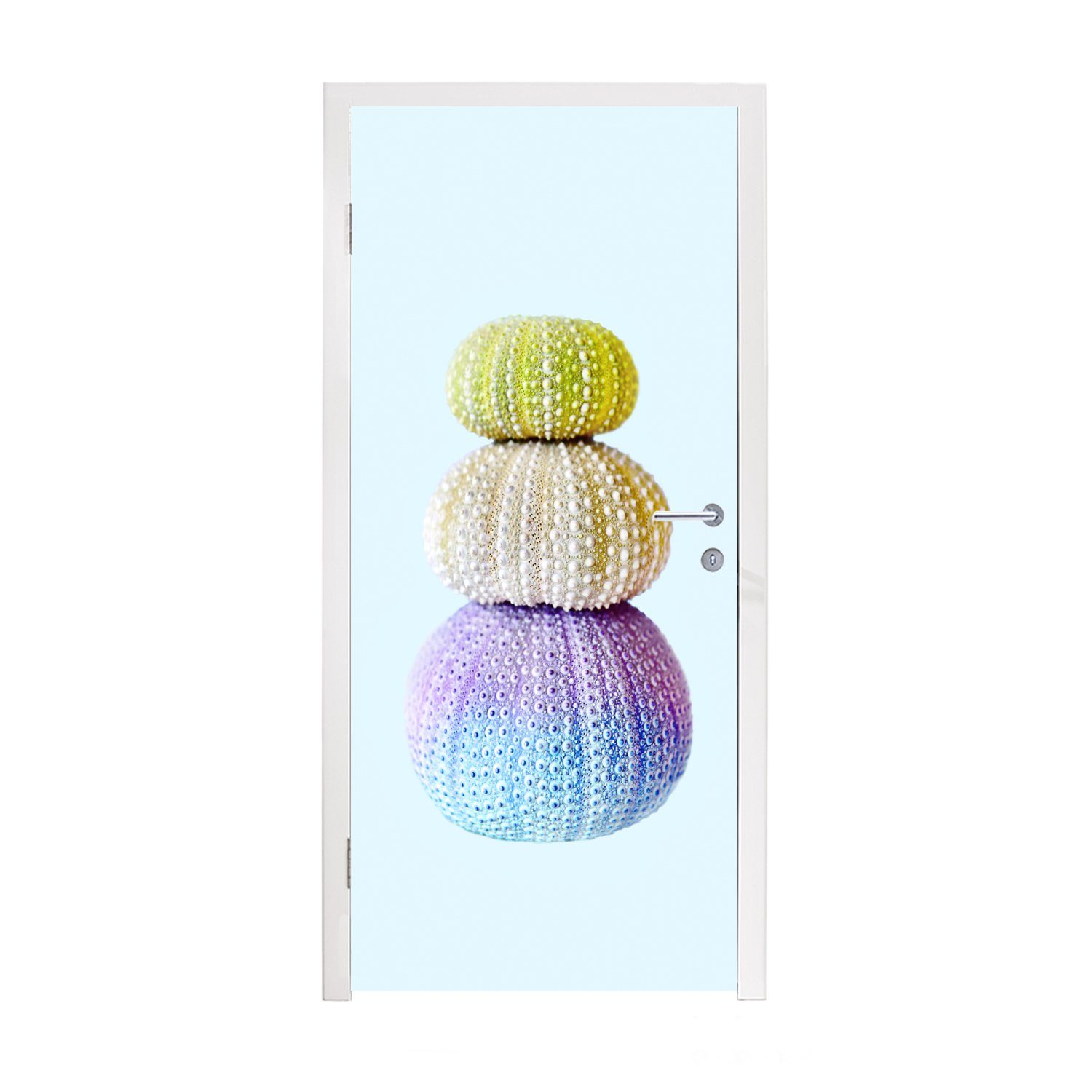 MuchoWow Türtapete Farben - Natur - Tiere - Meeresbewohner, Matt, bedruckt, (1 St), Fototapete für Tür, Türaufkleber, 75x205 cm