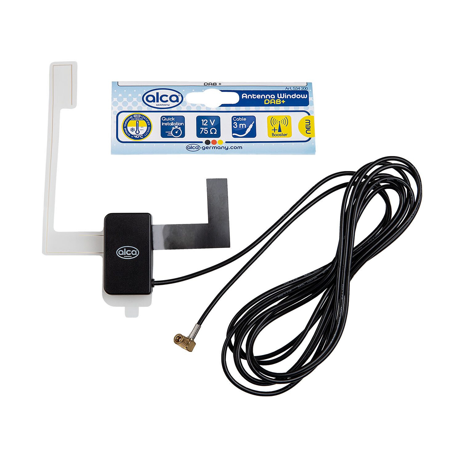 alca Aktiv Scheibenantenne DAB+ Autoradio-Scheibenantenne (DAB)