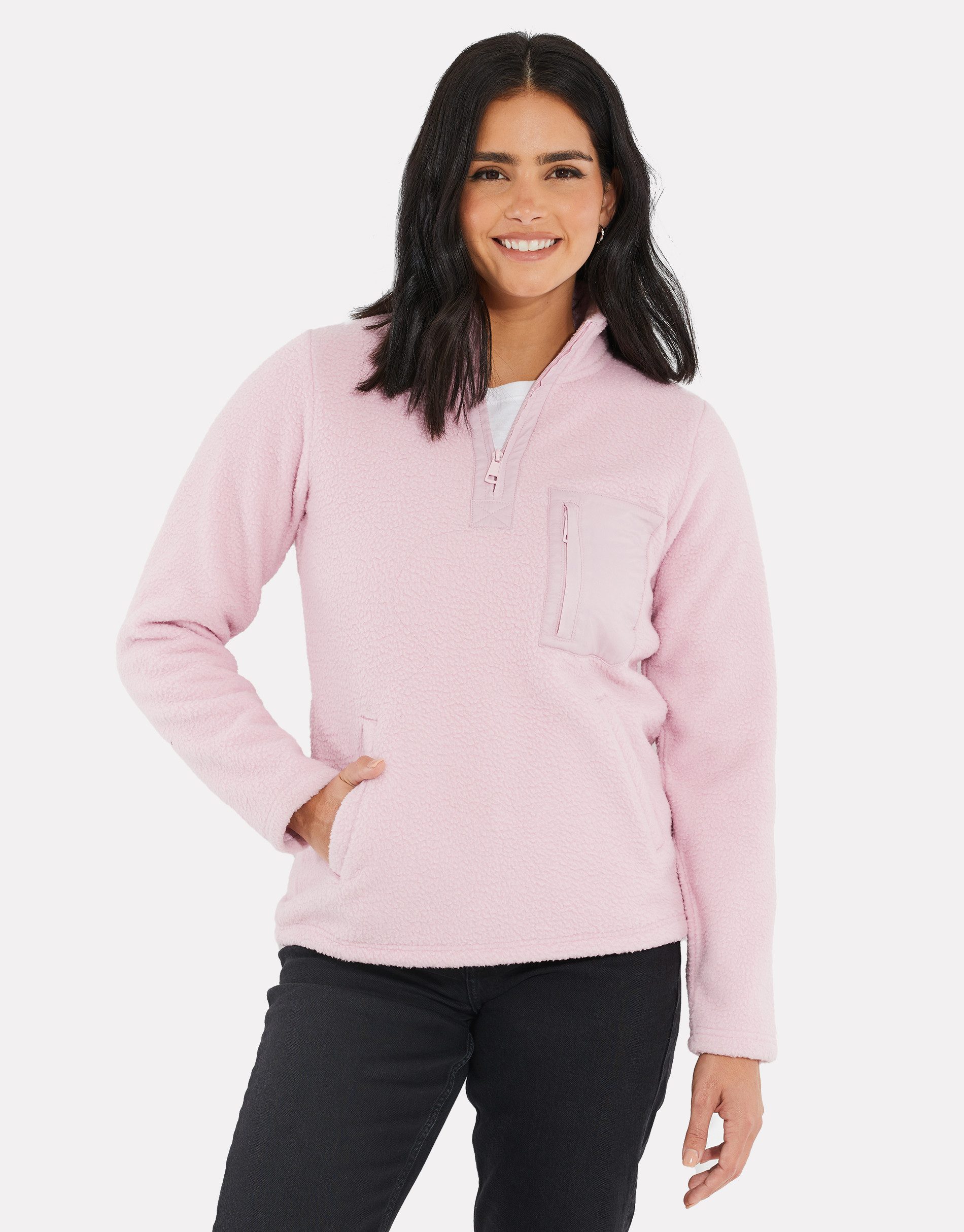 Threadbare Rundhalspullover THB Pharell 1/4 Zip günstig online kaufen