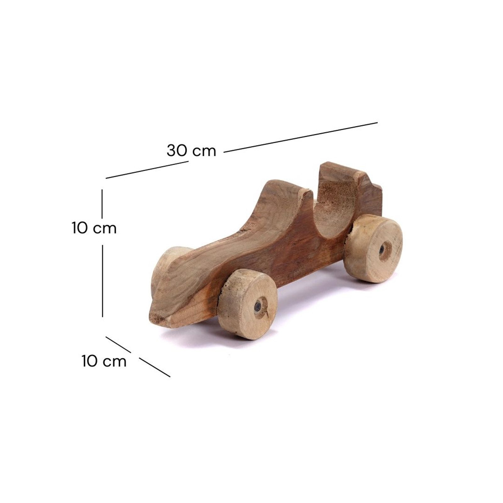 CREEDWOOD Skulptur HOLZ AUTO "SPEEDY", 30cm, Altholz massiv Holz, Deko Figur Auto