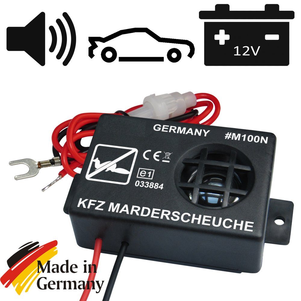 Kemo Ultraschall-Tierabwehr Anti Marder Marderabwehr Schutz Marderschreck Ultraschall 12 Volt LED, 1-tlg., Marderschutz,Abwehr, Ultraschall
