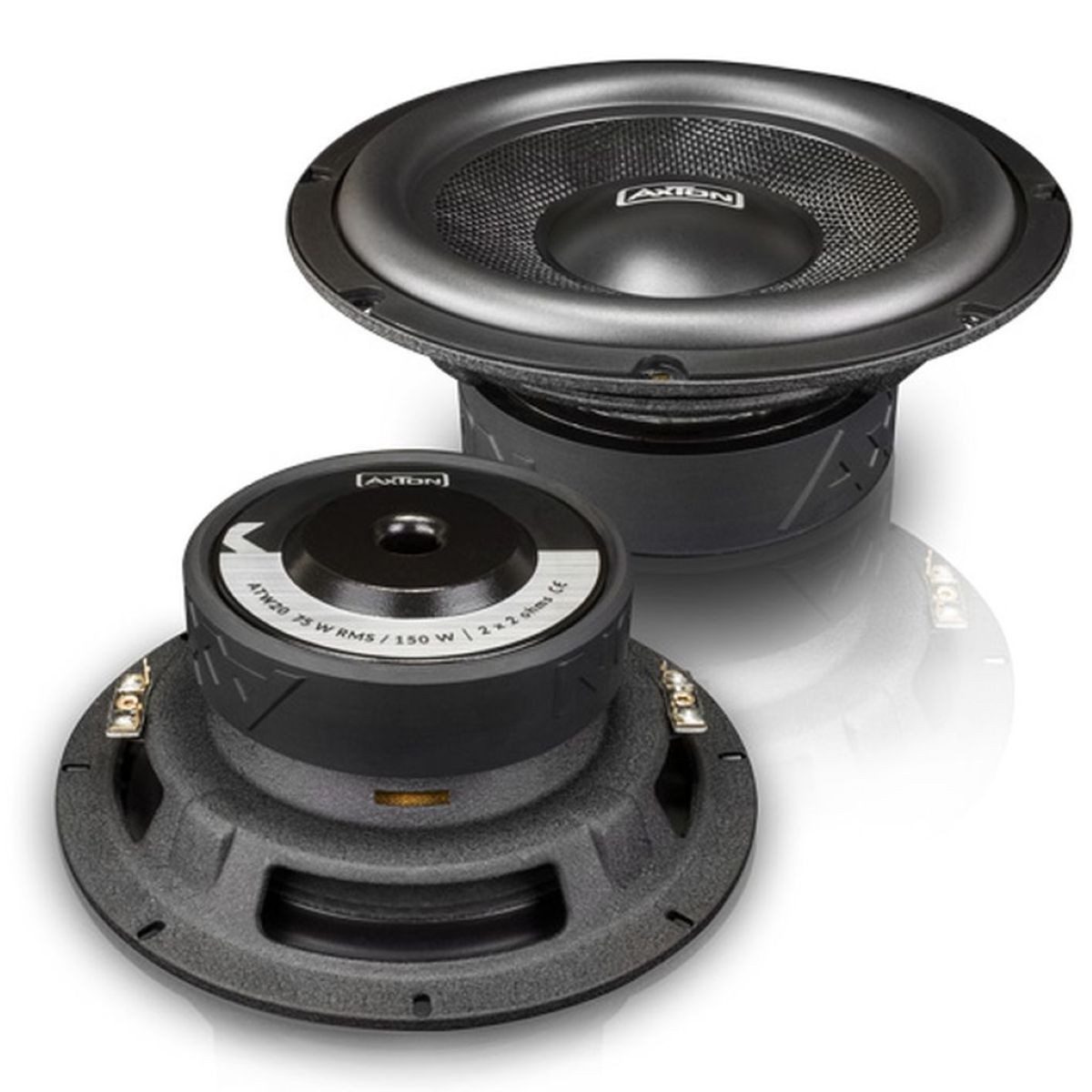 Axton ATW20 20 cm Subwoofer 2 x 2 Ohm 75 W RMS Auto-Subwoofer (75 W, max.: W 20 cm)