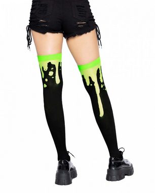 Horror-Shop Zombie-Kostüm Overknee Strümpfe im Zombie Splatter Design