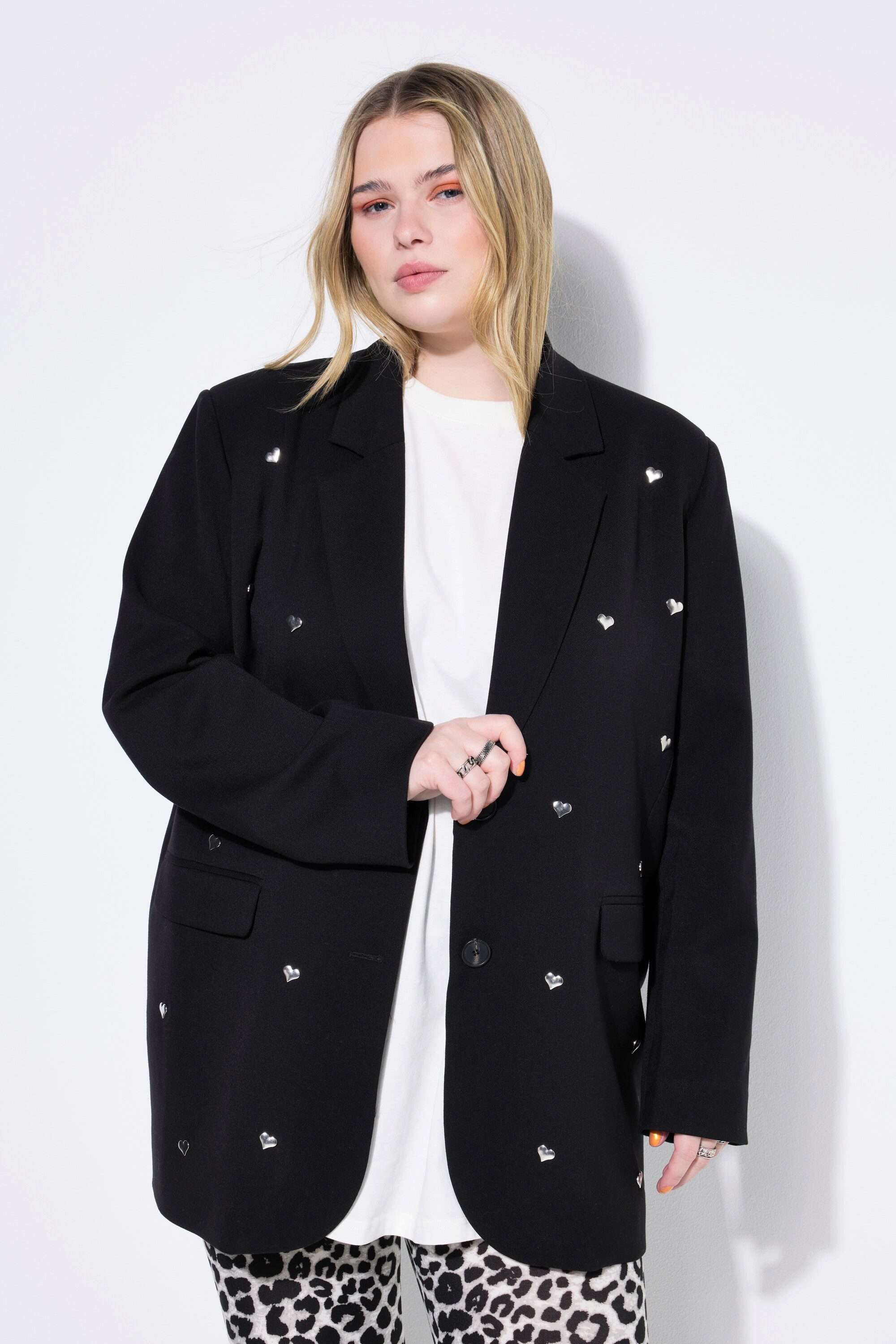 Studio Untold Blusenblazer Blazer oversized Heart-Nieten günstig online kaufen
