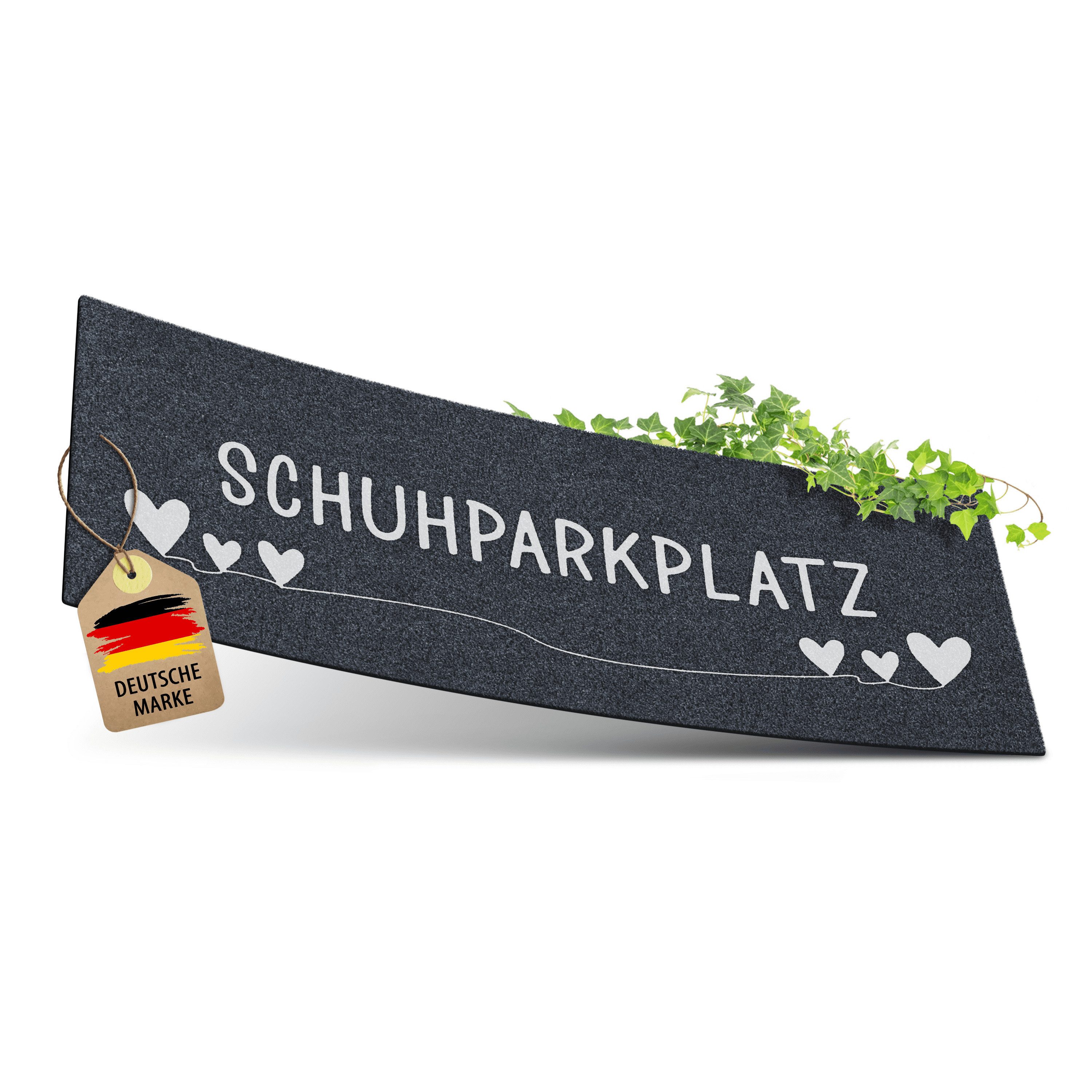 ElbFuchs Fußmatte Schuhparkplatz, Waschbare & Rutschfeste Indoor-Schuhmatte, Schmutzfangmatte für Flur & Eingang
