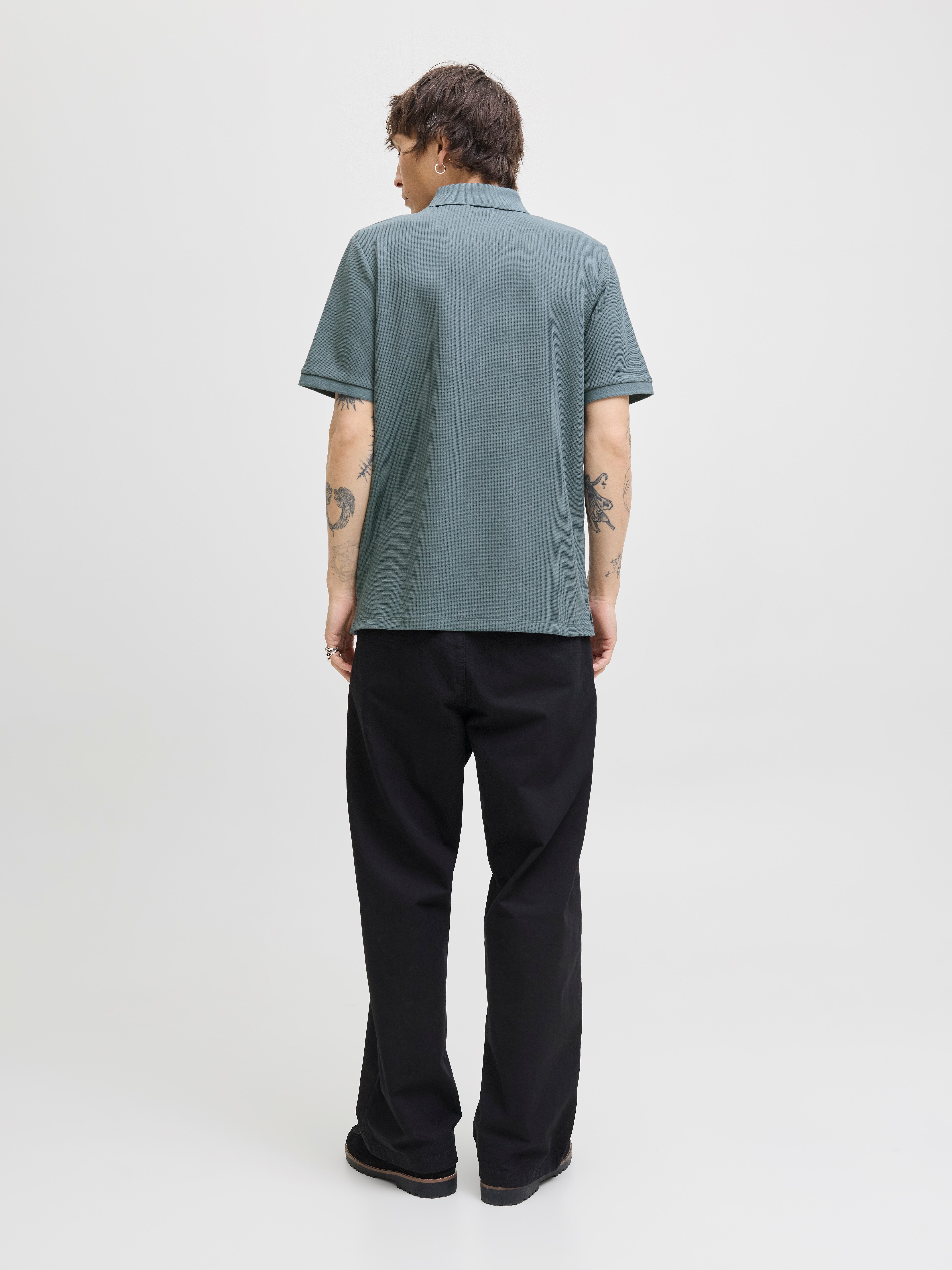 Jack & Jones Poloshirt JJEAUSTIN ZIP POLO SS NOOS mit Polokragen