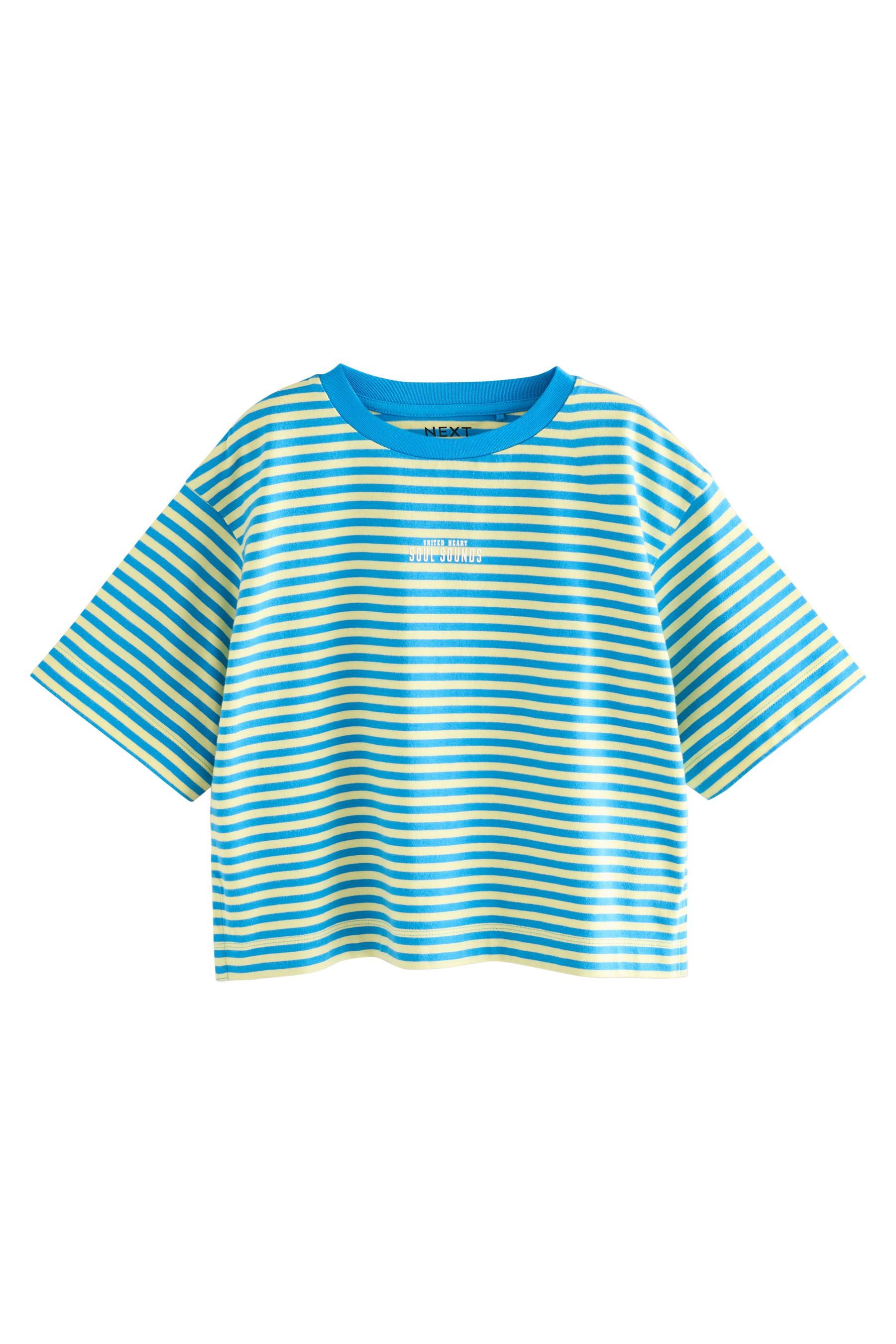 Next T-Shirt Gestreifte Oversized Fit T-Shirts, 4er-Pack (4-tlg)