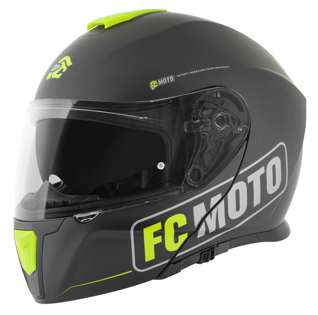 FC-Moto Motorradhelm Novo Straight Klapphelm, integriertes Sonnenvisier