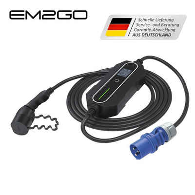 EM2GO Take AC Portable EV Lader 3.6 Kw,CEE Blau 5m Typ 2 Kabel Autoladekabel, IP66 Spritzwassergeschützt