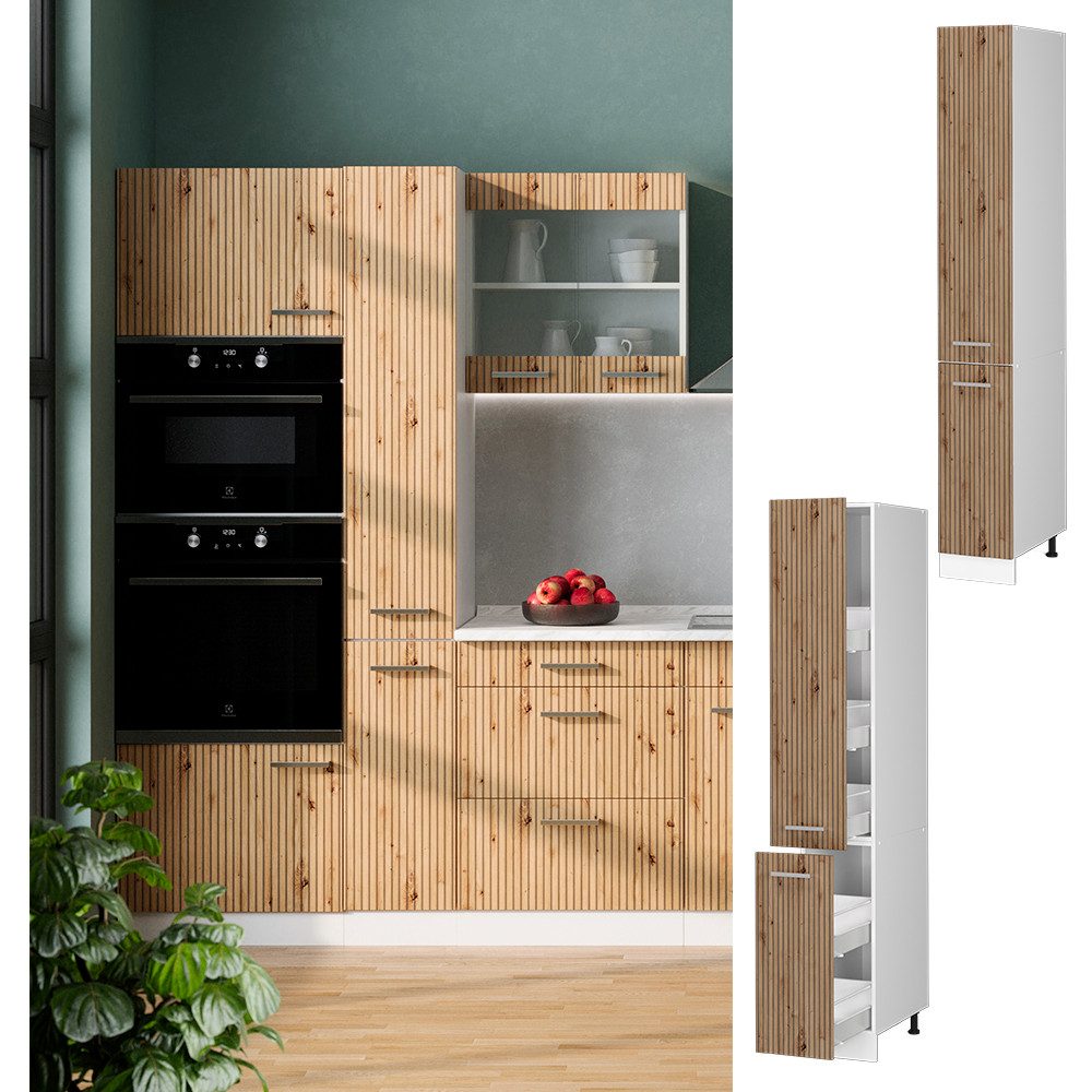 Vicco Hochschrank R-Line, Artisan-Eiche/Weiß, 30 cm günstig online kaufen