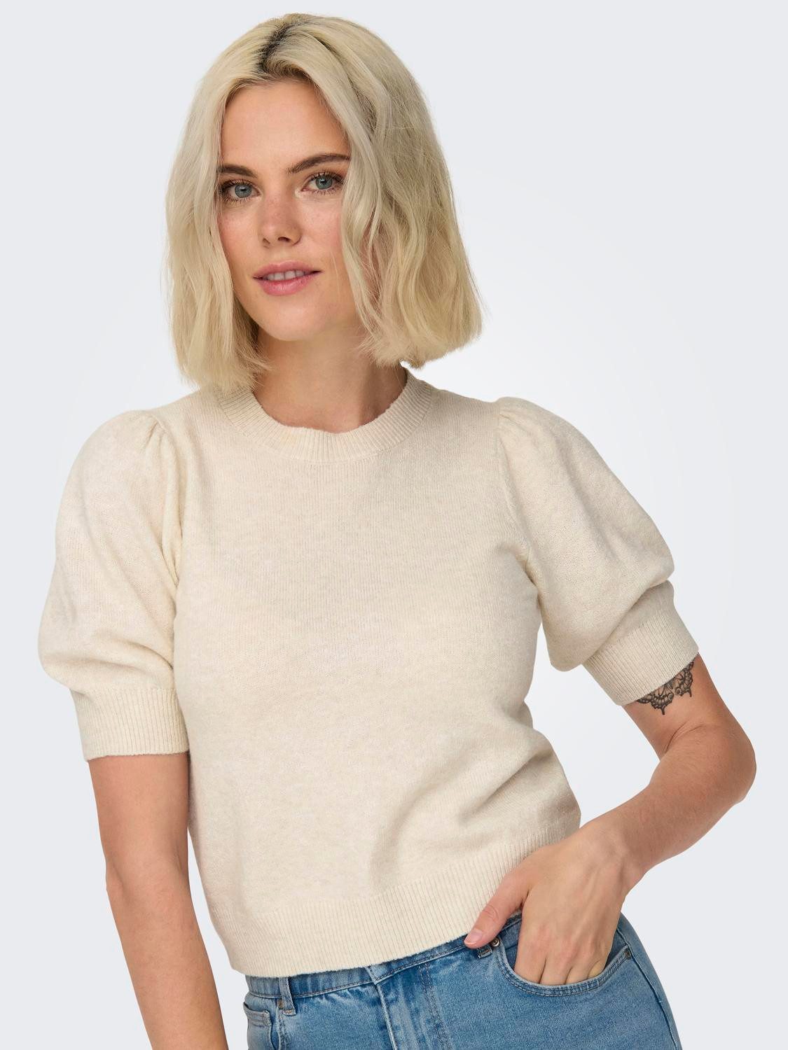 ONLY Strickpullover ONLRICA LIFE 2/4 PULLOVER KNT NOOS Materialmix