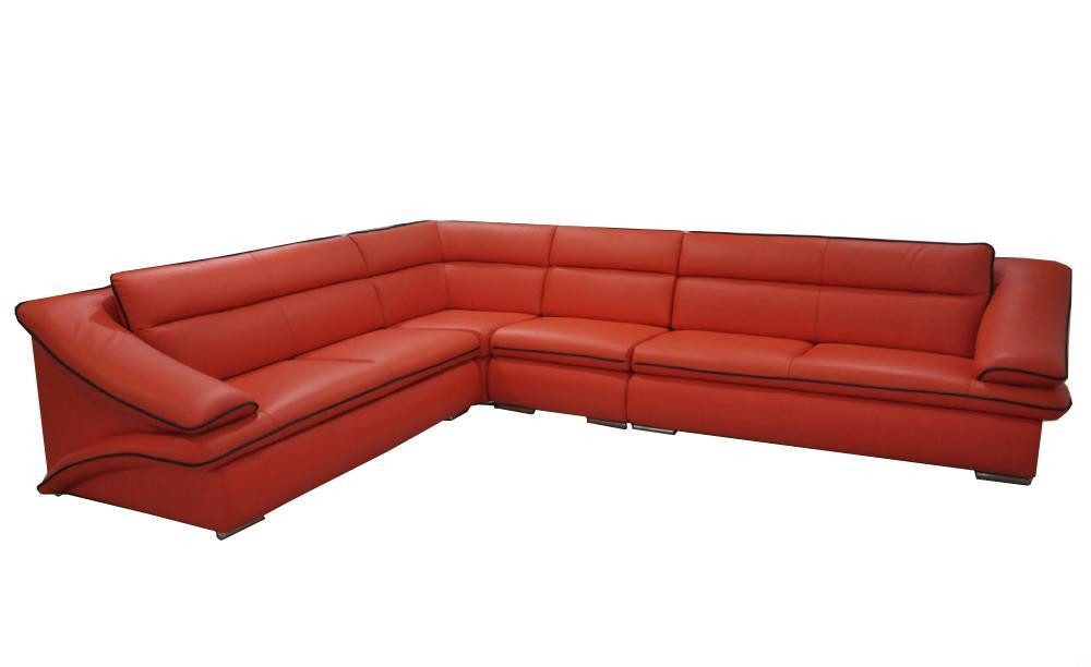 Ecksofa Design Ecksofa aus Leder mit Polsterung für das Wohnzimmer