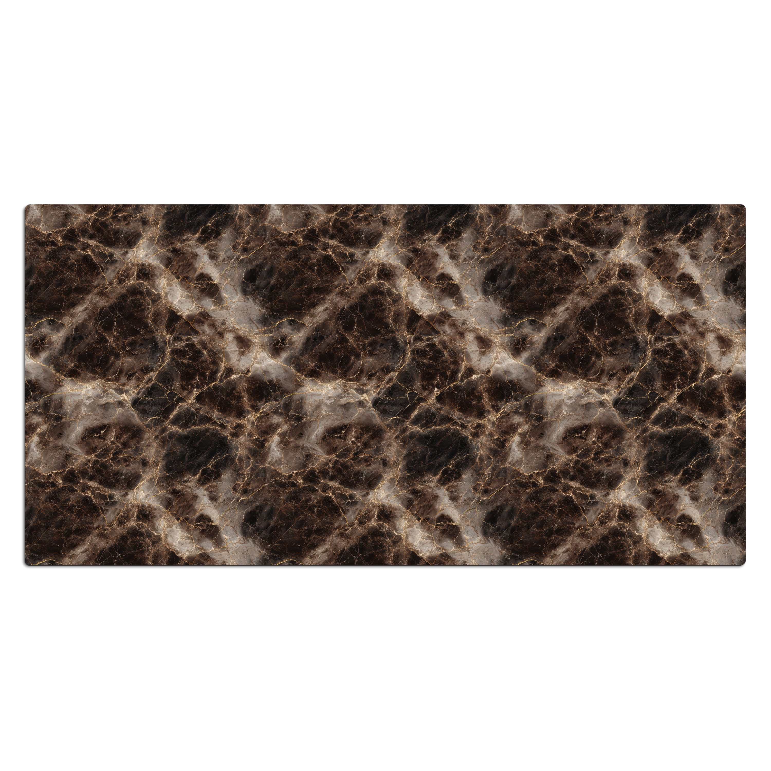 MuchoWow Gaming Mauspad Braun - Gold - Marmor (1-St), Gaming Mauspad XXL, Schreibtischunterlage, Desk Mat Groß, 80x40 cm – Bild 2 von 5