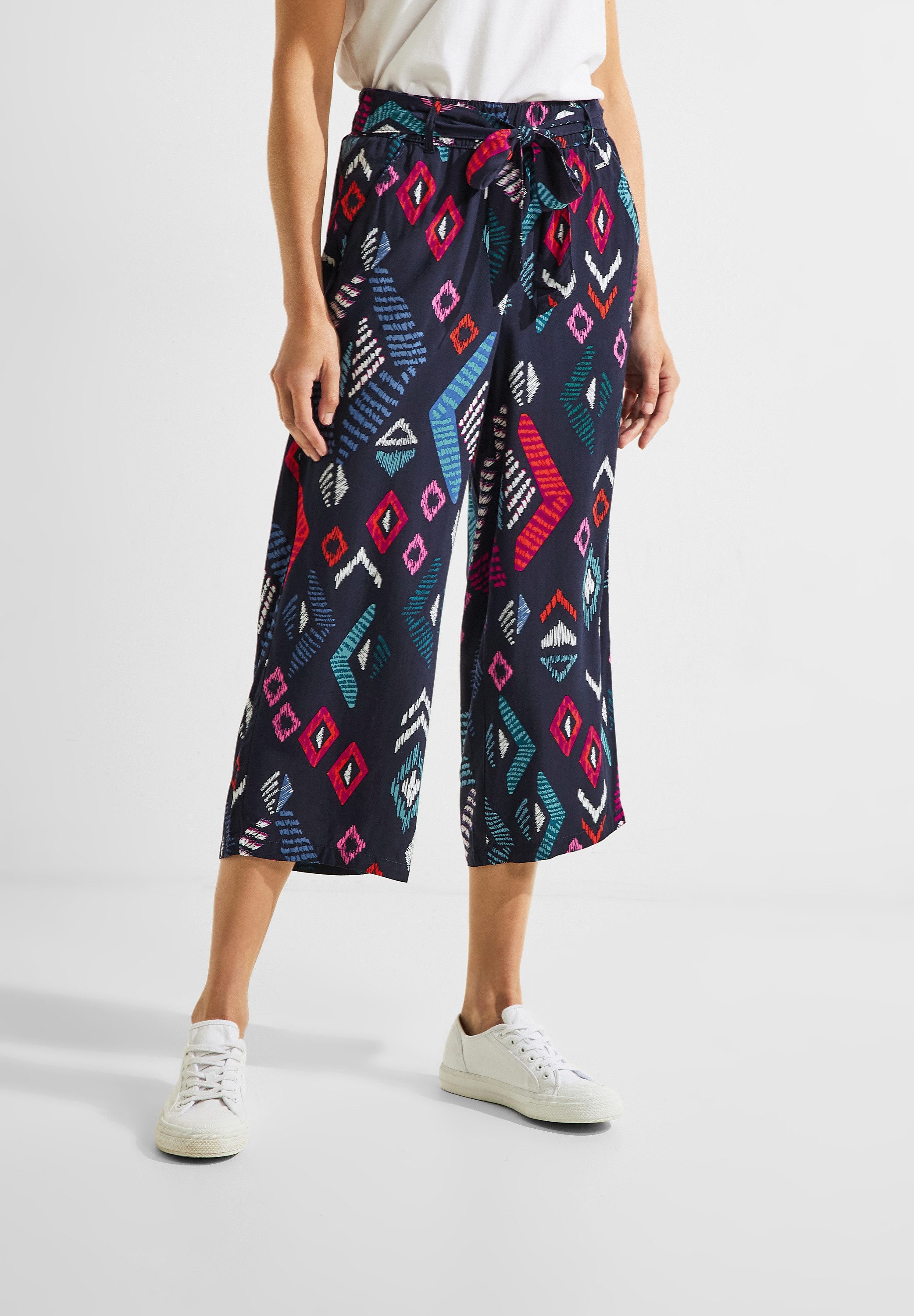 CECIL 3/4-Hose Elastikbund mit Stoffgürtel