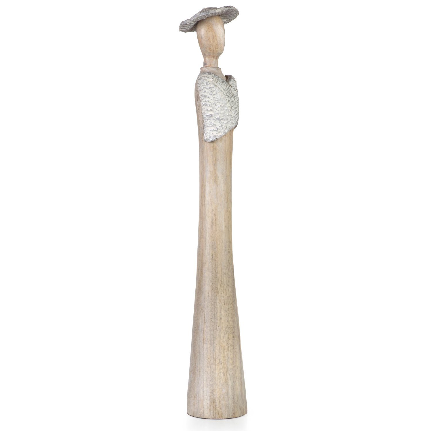 Moritz Skulptur Skulptur Große Frau Lady mit Hut C, Holz, Tischdeko, Fensterdeko, Wanddeko, Holzdeko, Weihnachtsdeko