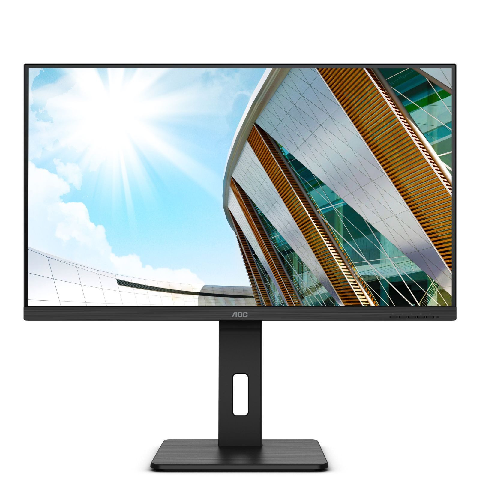 AOC AOC U32P2 80cm 31,5Zoll VA WLED UHD 3840x2160 16:9 3000:1 350cd/m2 TFT-Monitor (3840 x 2160 px, 4K Ultra HD, 4 ms Reaktionszeit, 60 Hz, VA, Eingebautes Mikrofon, Lautsprecher, Kopfhörerbuchse, Höhenverstellbar)