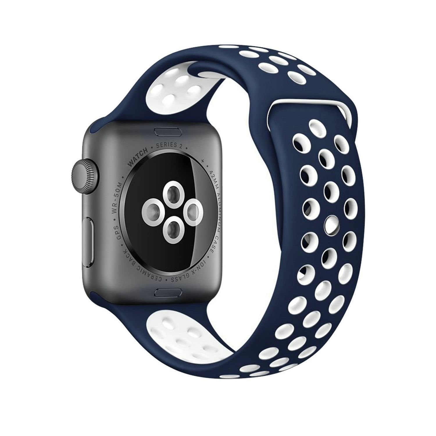 König Design Smartwatch-Armband Apple Watch Series 1/2/3/4/5/102 40-38 mm, Apple  Watch Series 1 / 2 / 3 / 4 / 5 / 102 40-38 mm Ersatz Sportarmband Blau