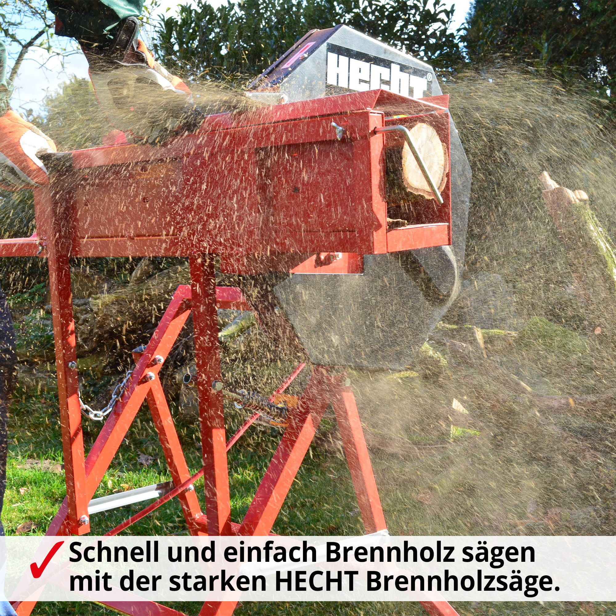 Hecht Wippkreissäge 8220 Elektro 2200W mit 405 mm HM Sägeblatt, Längenanschlag bis 810 mm, 135 mm Schnittiefe