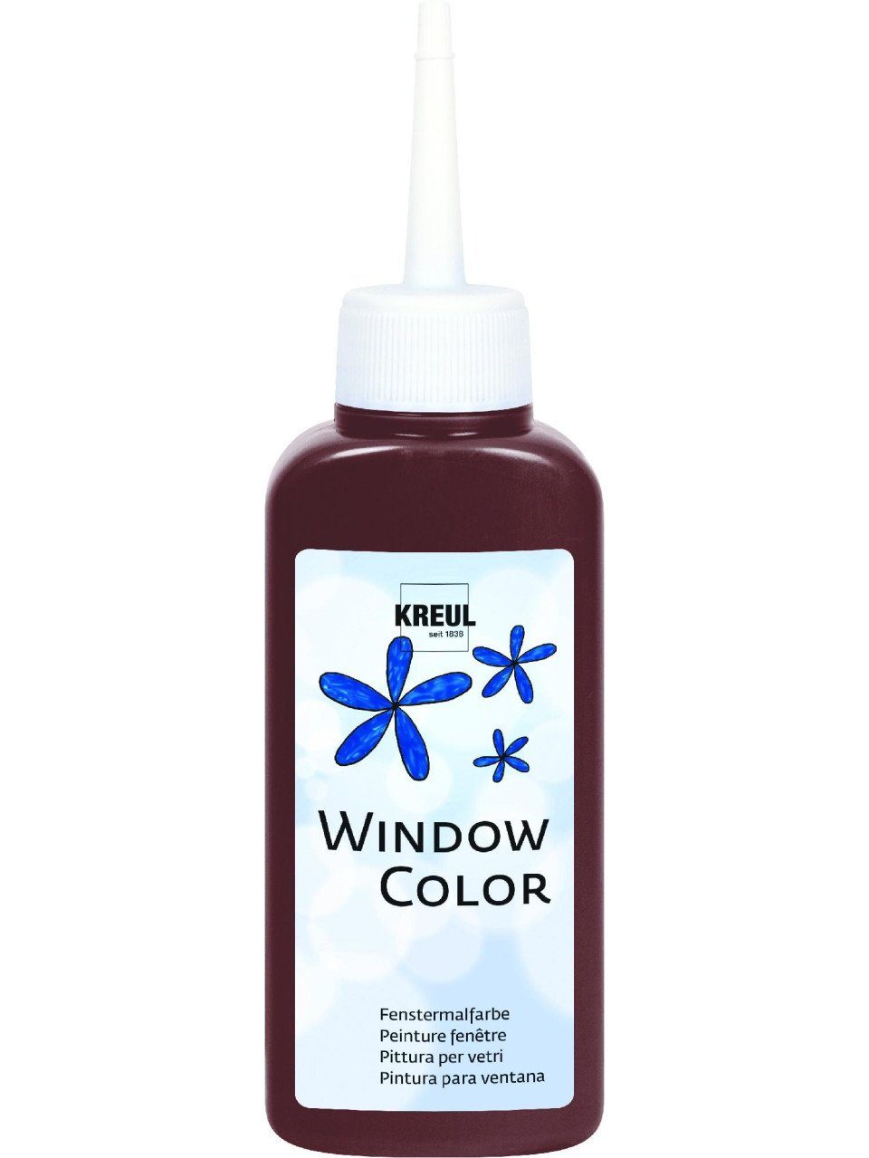 Bastelfarbe Kreul Window Color dunkelbraun 80 ml